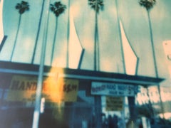 Car Wash - Contemporary, Landscape, Cityscape, expired, Polaroid, analog, Blue
