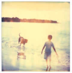 Mémoires d'enfance - XXIe siècle, Polaroid, plage, océan, chien, contemporain
