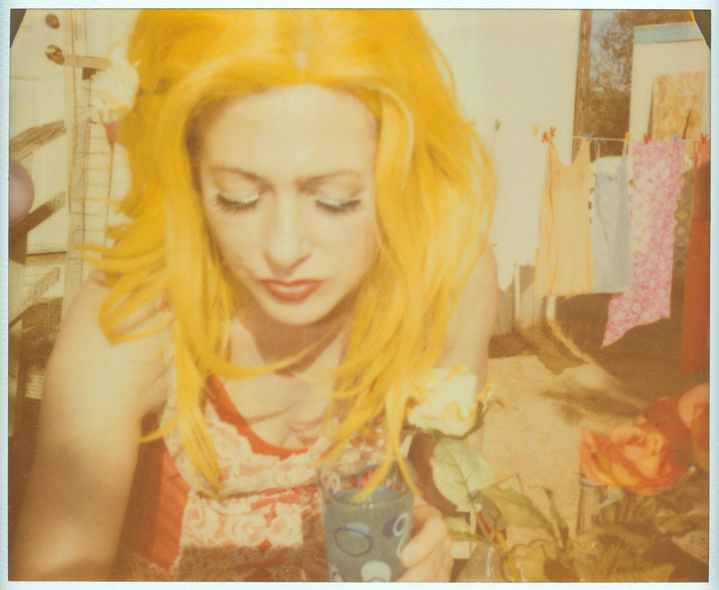 Stefanie Schneider Portrait Photograph - Clothesline (Oxana's 30th Birthday) - Polaroid