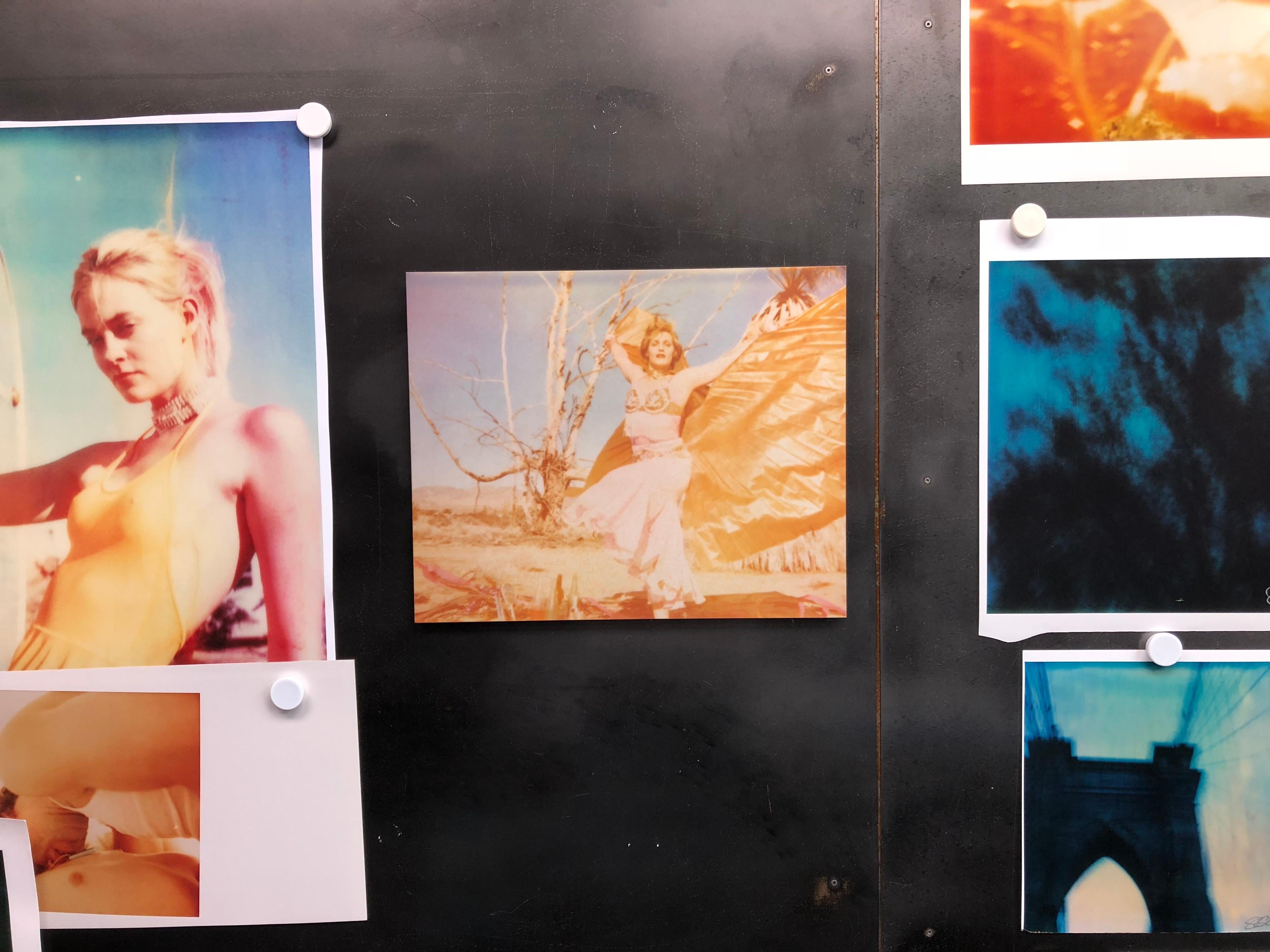 The Mystic - Circle of Magic (29 Palms, CA)-  Figuratives Polaroid, Frau (Beige), Color Photograph, von Stefanie Schneider