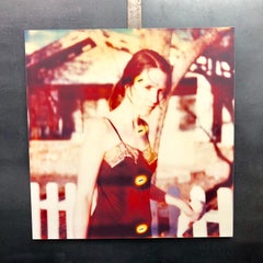 Retro Girl at Fence (Last Picture Show) - mounted, analog