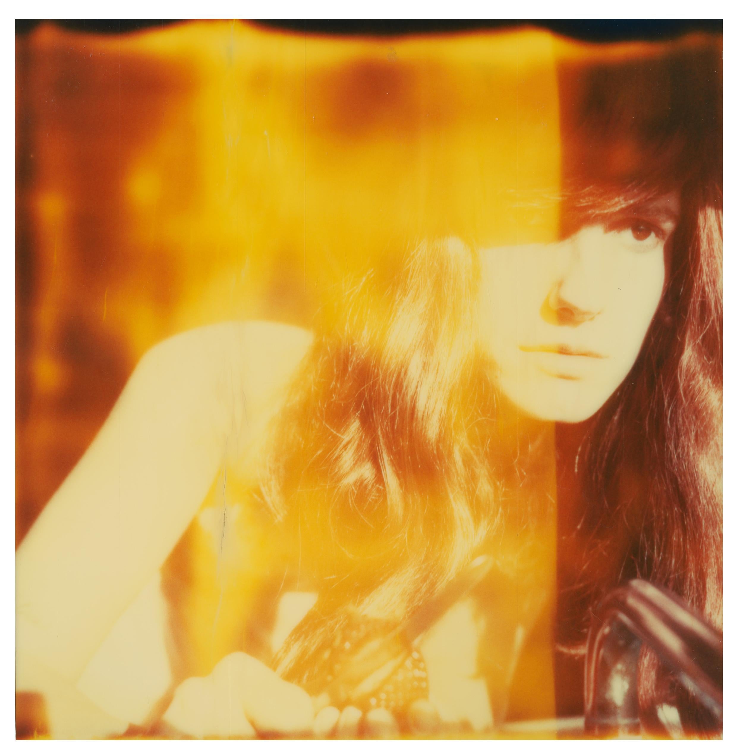 Stefanie Schneider Color Photograph - Burning (The Girl behind the White Picket Fence) Figurative, expired, Polaroid