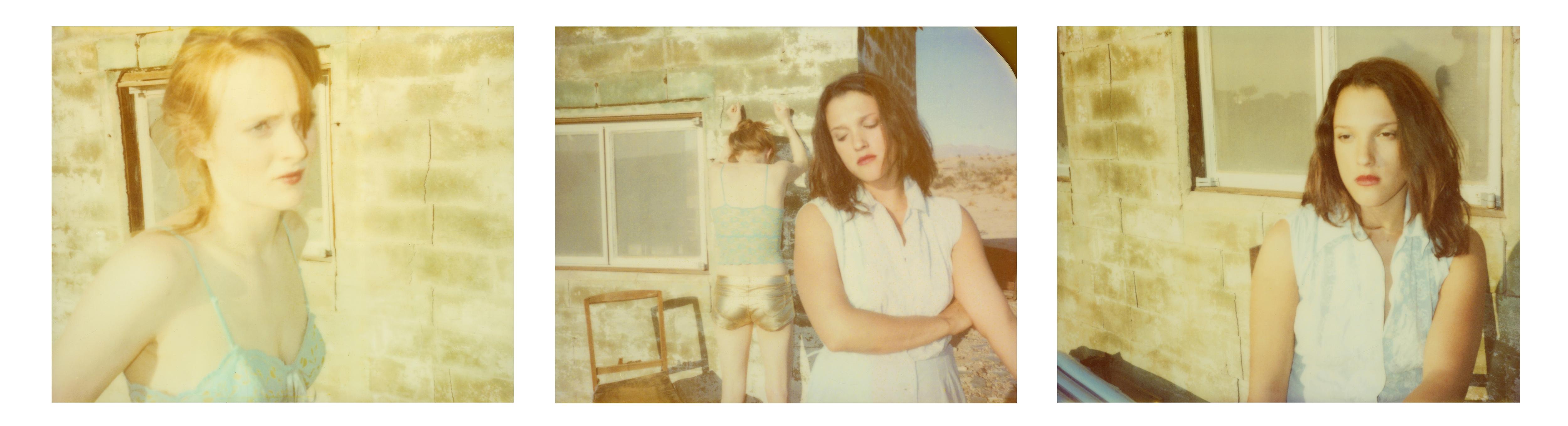 Stefanie Schneider Color Photograph - Cries and Whispers (Till Death do us Part) - triptych - Woman, Polaroid