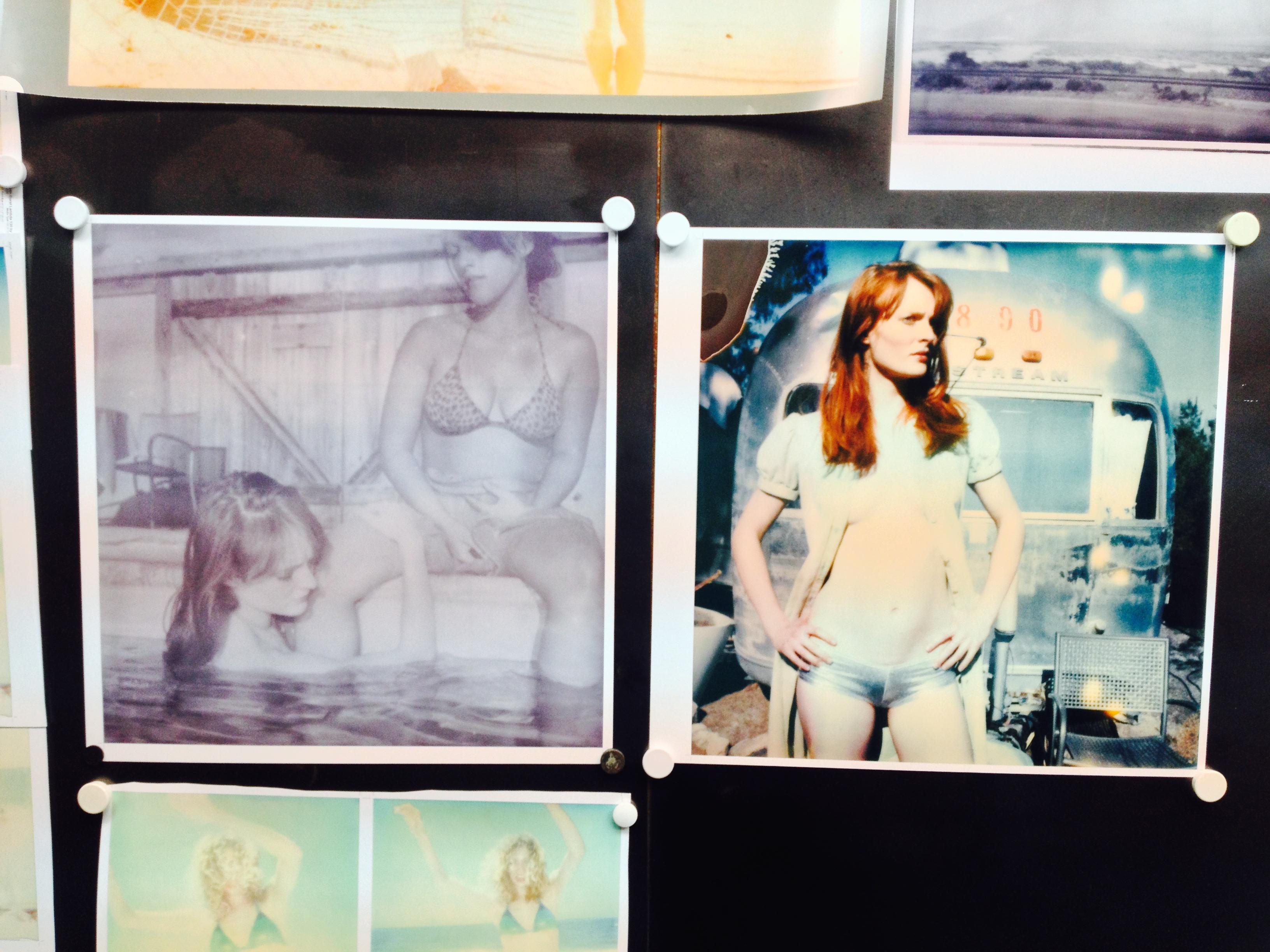 Daisy and Austen in Pool (Till Death do us part) - Polaroid, Figurative, Women - Photograph by Stefanie Schneider