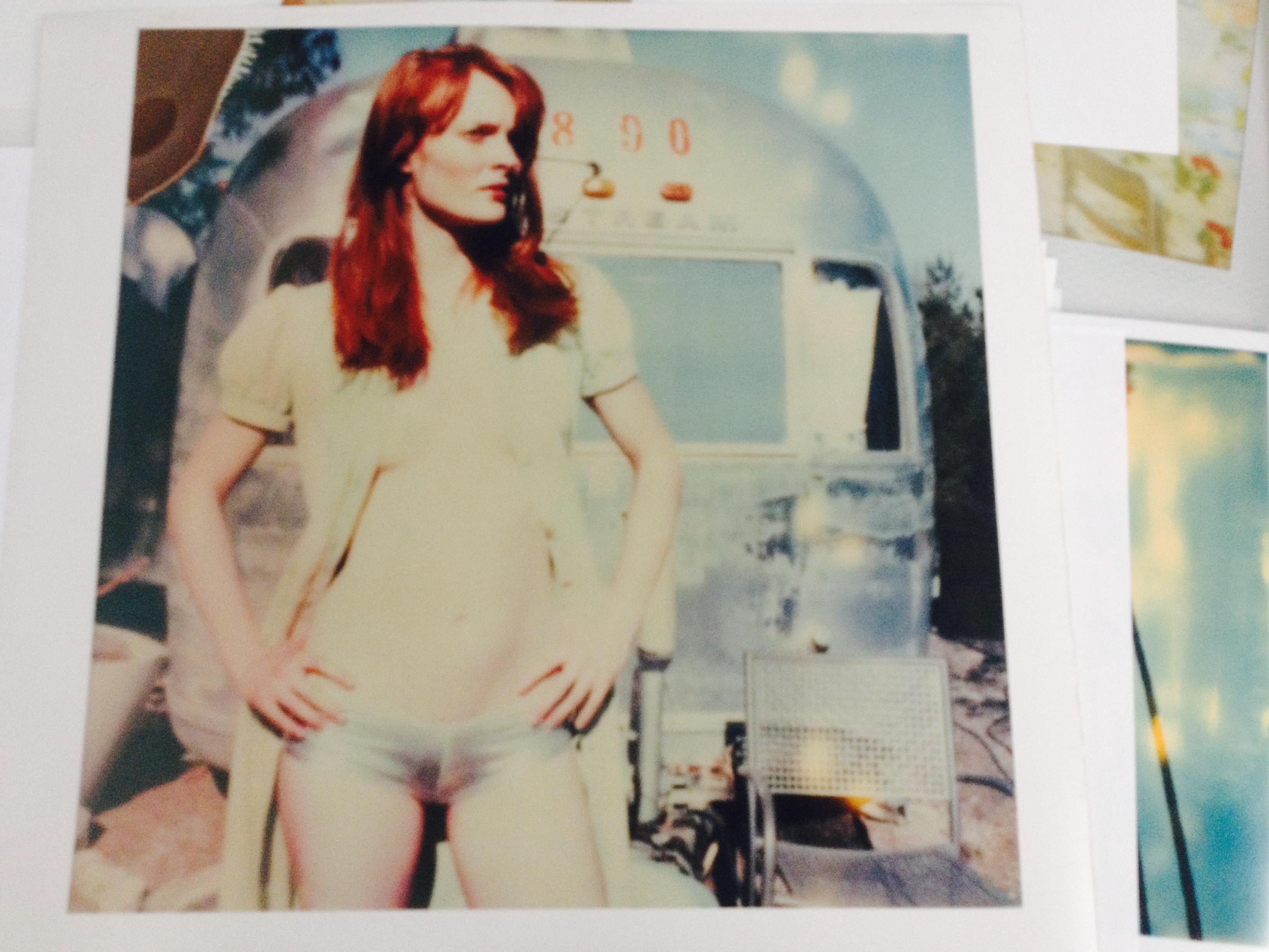 Daisy in front of Trailer (Till Death do Us Part ) 30x30cm, + Soundtrack LP - Photograph by Stefanie Schneider