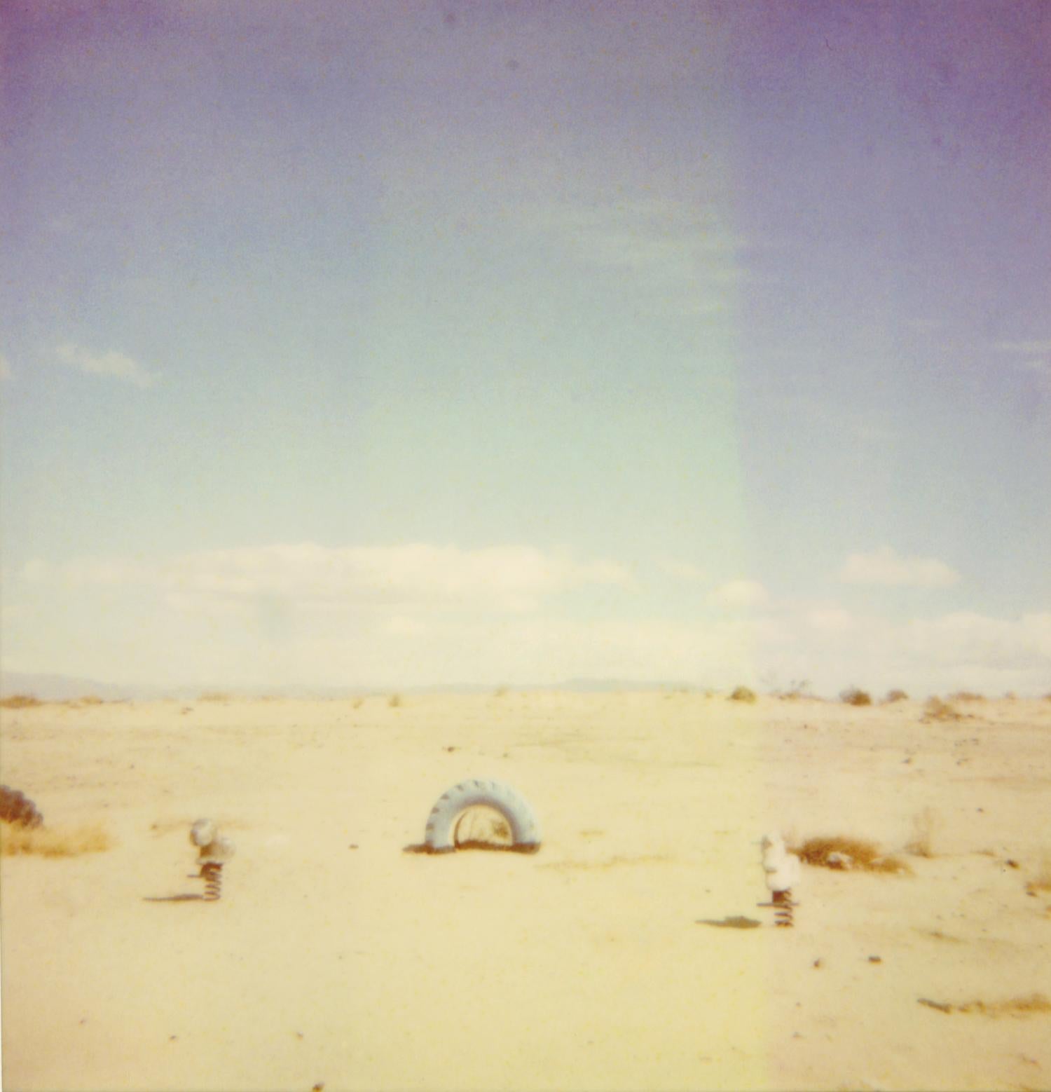 Stefanie Schneider Landscape Photograph - Desert Playground (Oxana's 30th Birthday) - analog hand print