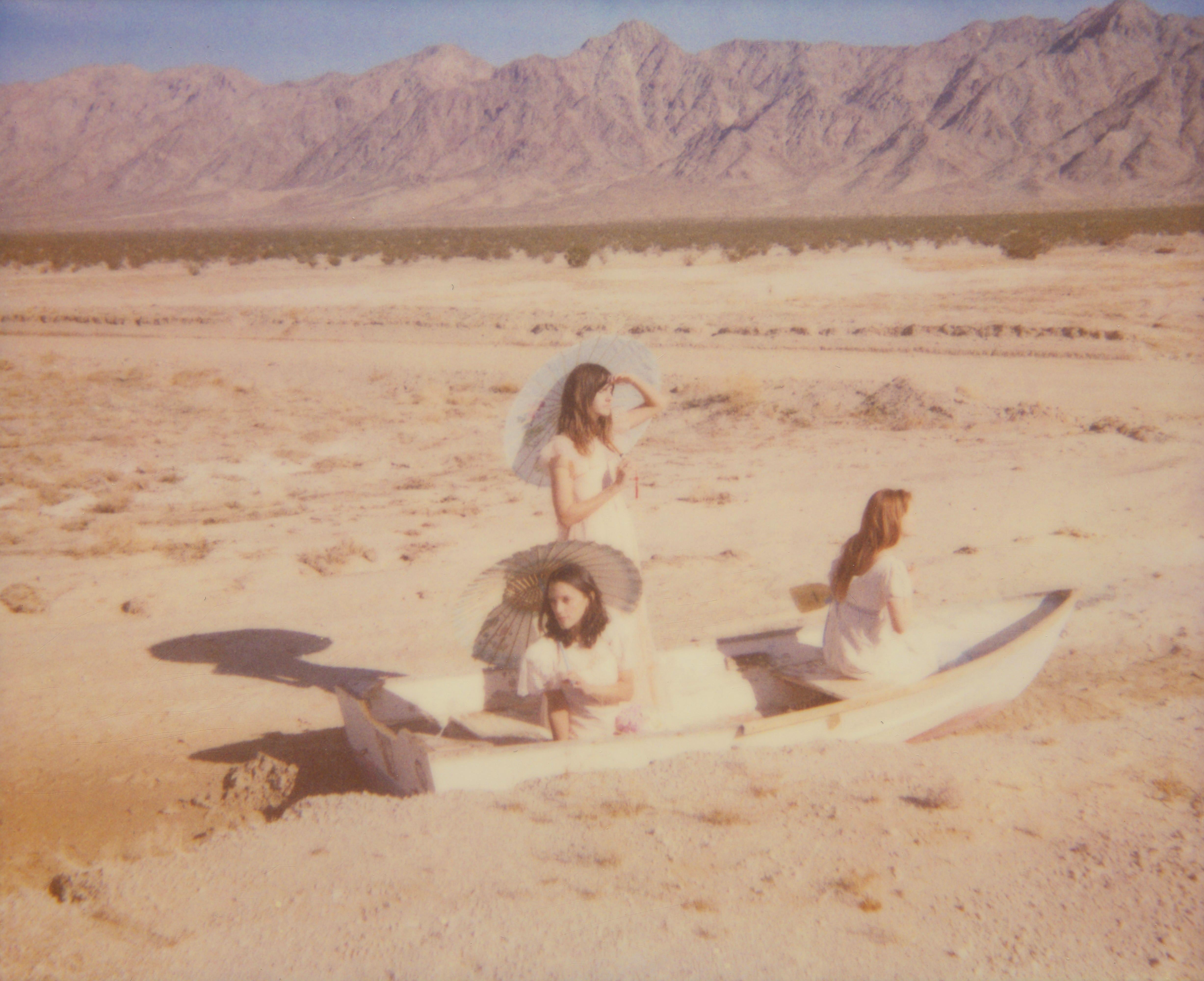Stefanie Schneider Landscape Photograph - Dream Scene on Salt Lake - analog hand-print, Polaroid, Figurative