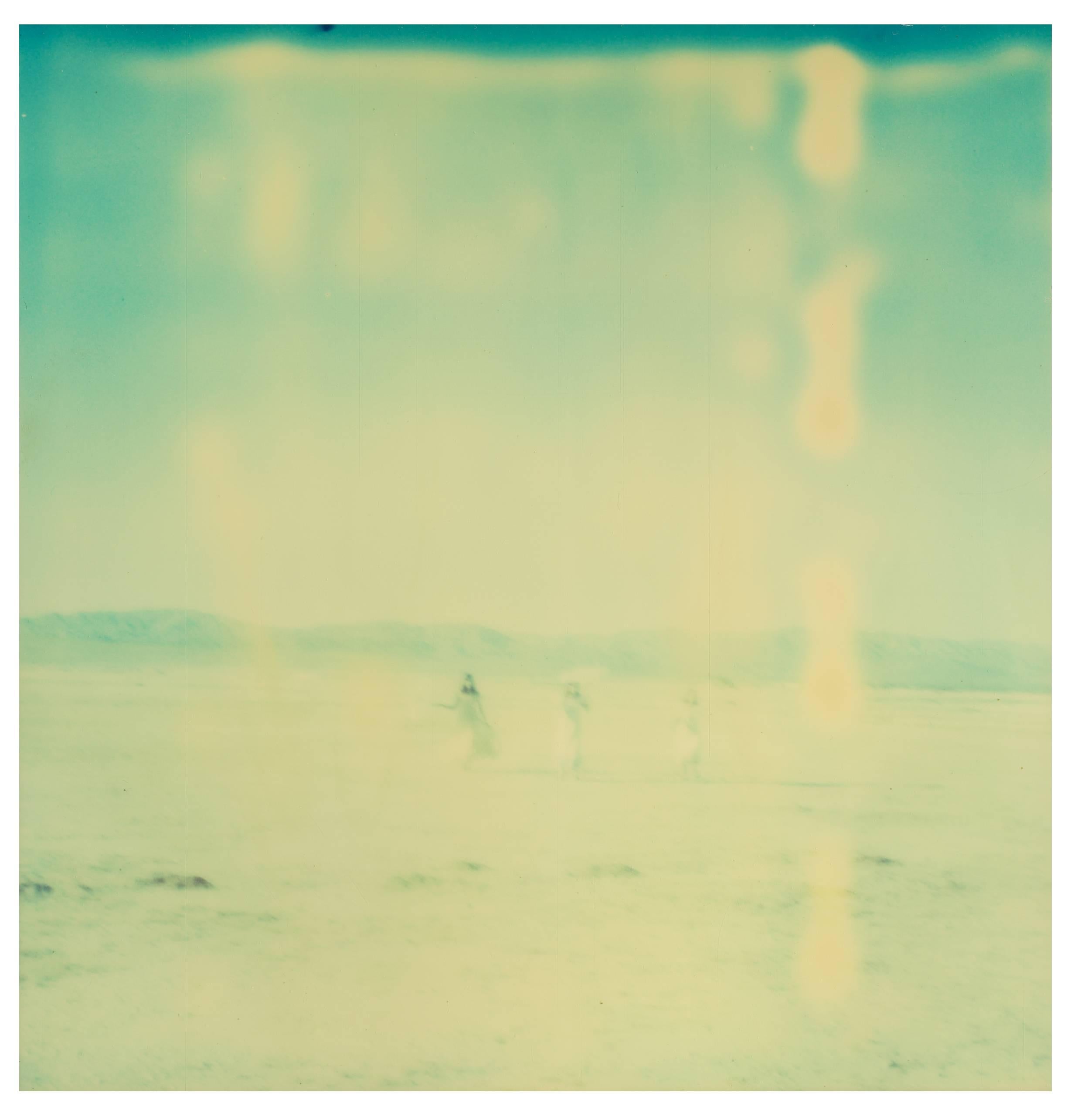 Enchanted (Dream Scene on Salt Lake), triptych - Polaroid, Contemporary, Color - Photograph by Stefanie Schneider