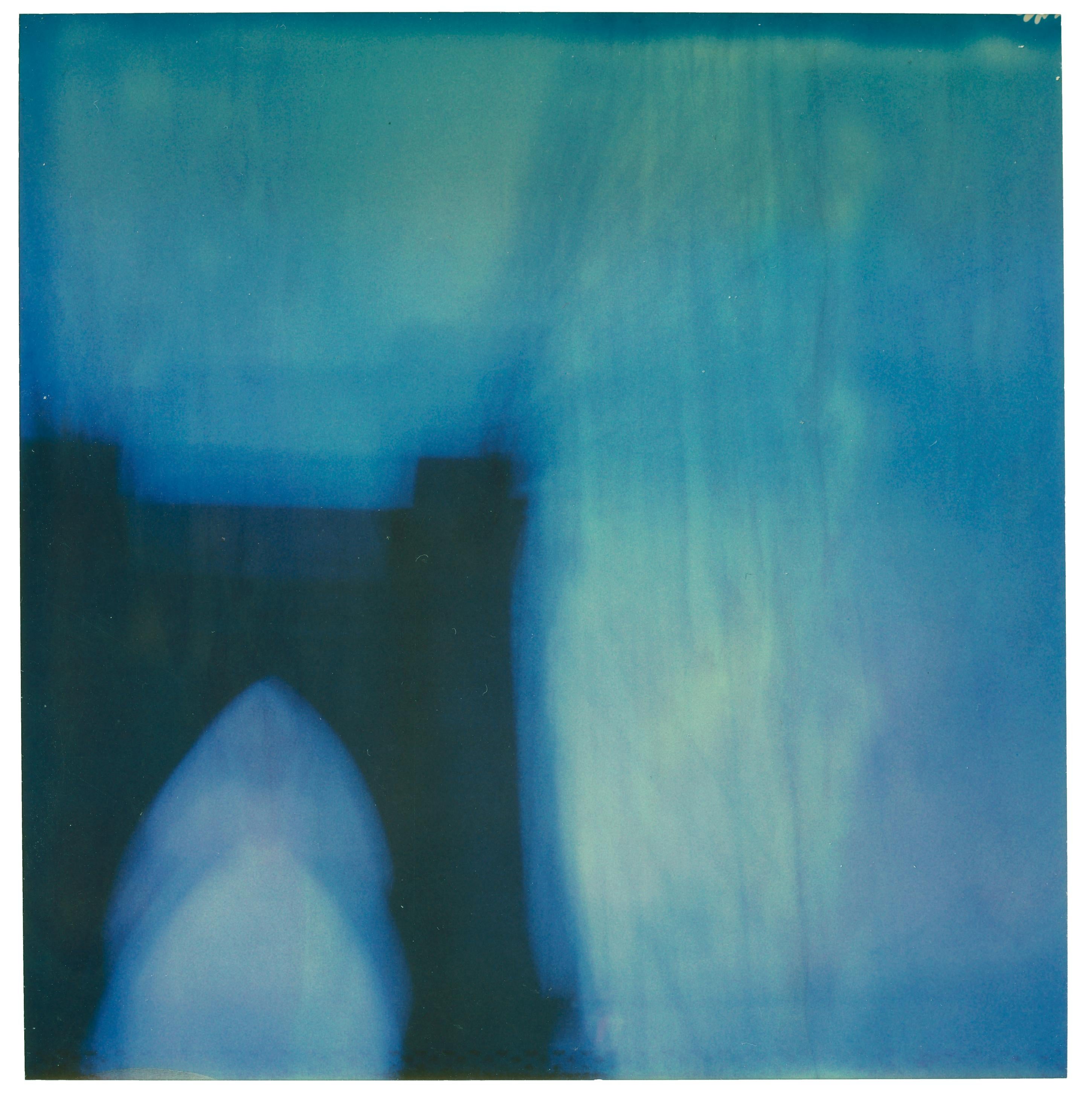 Stefanie Schneider Abstract Photograph - Finished Bridge (Stay) - Contemporary, Abstract, New York, USA, Polaroid, Blue