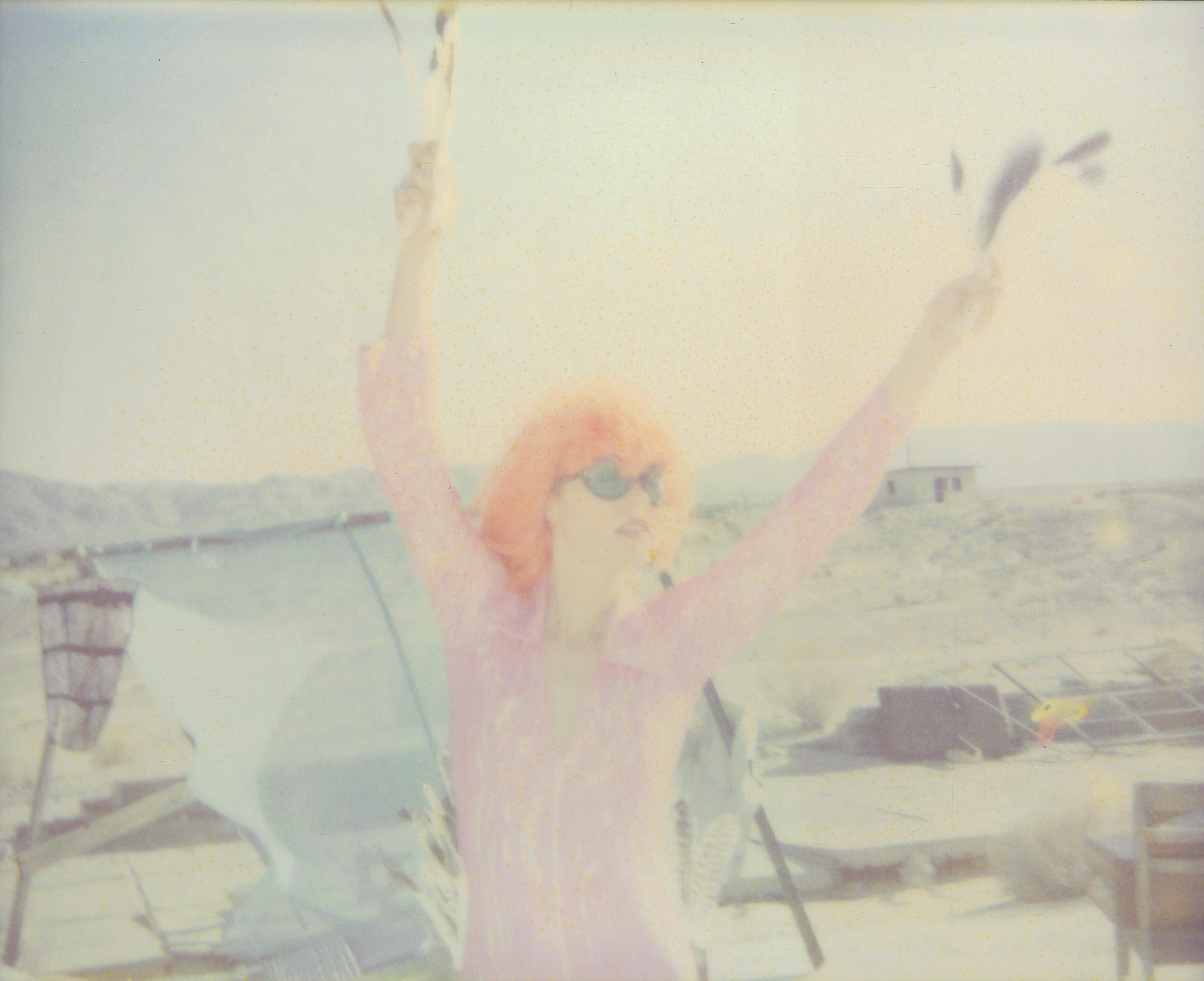 Flying (29 Palms) - including the book 'A Half Forgotten Dream' - Beige Portrait Photograph by Stefanie Schneider