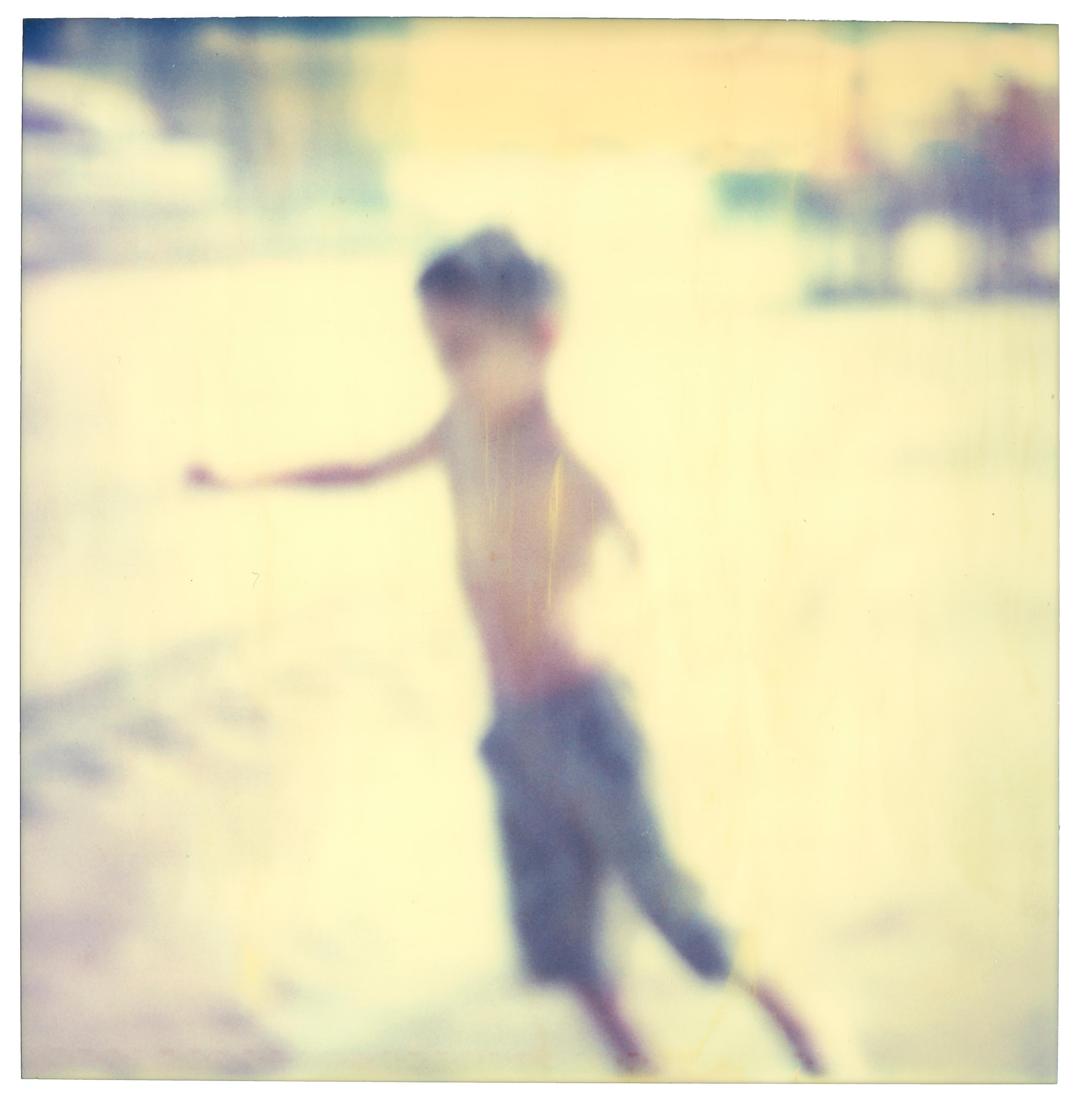 Stefanie Schneider Color Photograph - Flying Boy (Stay) - Contemporary, Figurative, Polaroid, Photograph, Film