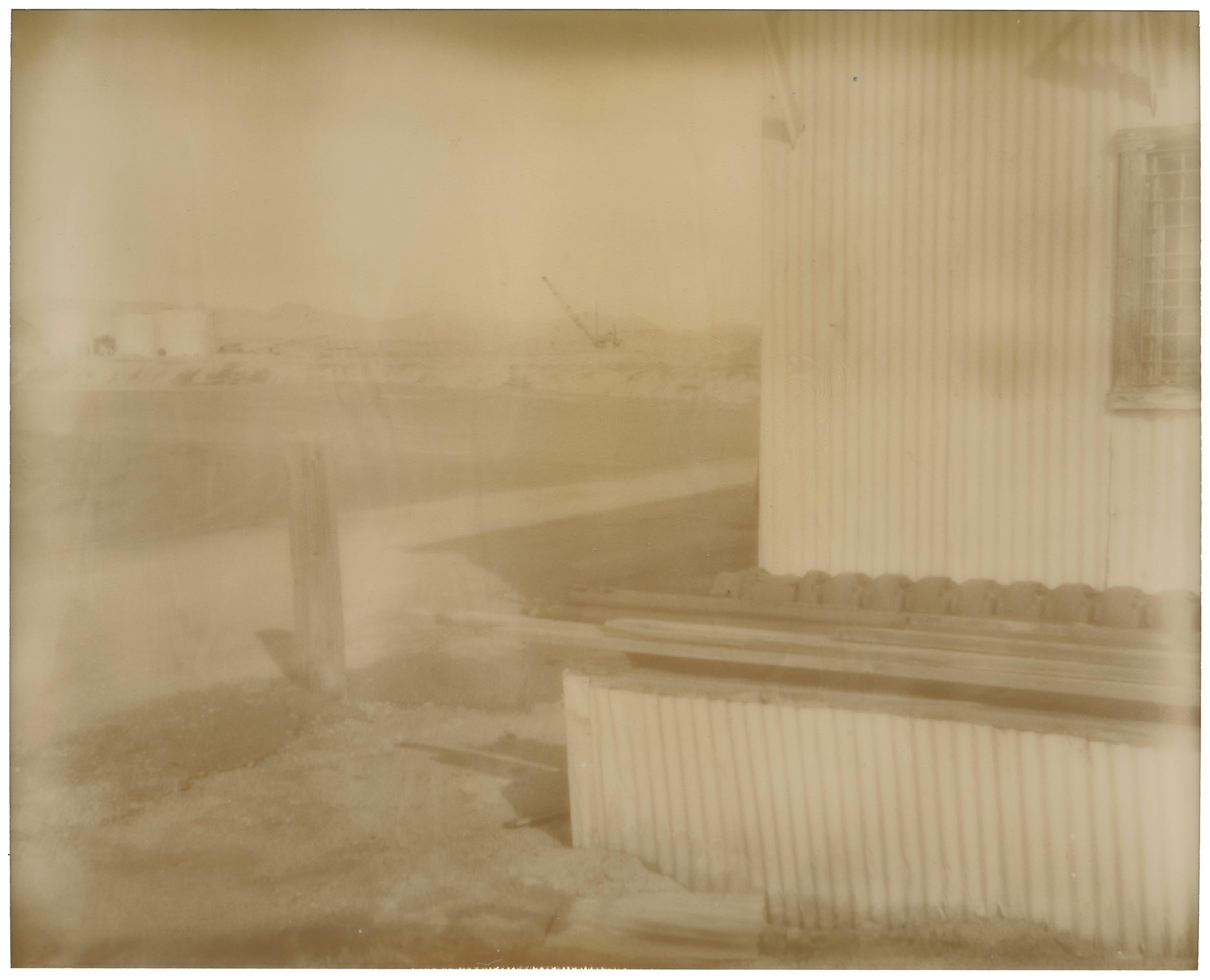 Stefanie Schneider Black and White Photograph - Forgotten Land (California Badlands) - Contemporary, Polaroid, Landscape