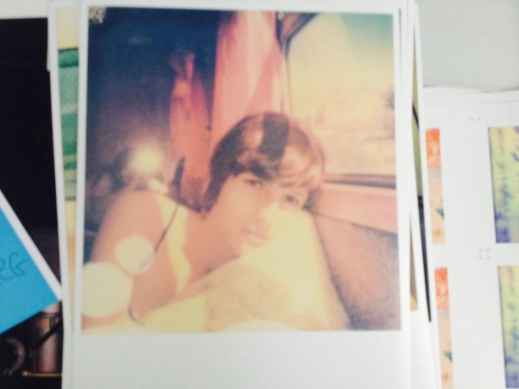 Full of Dreams (The Girl behind the White Picket Fence) - Polaroid, Contemporary - Photograph by Stefanie Schneider