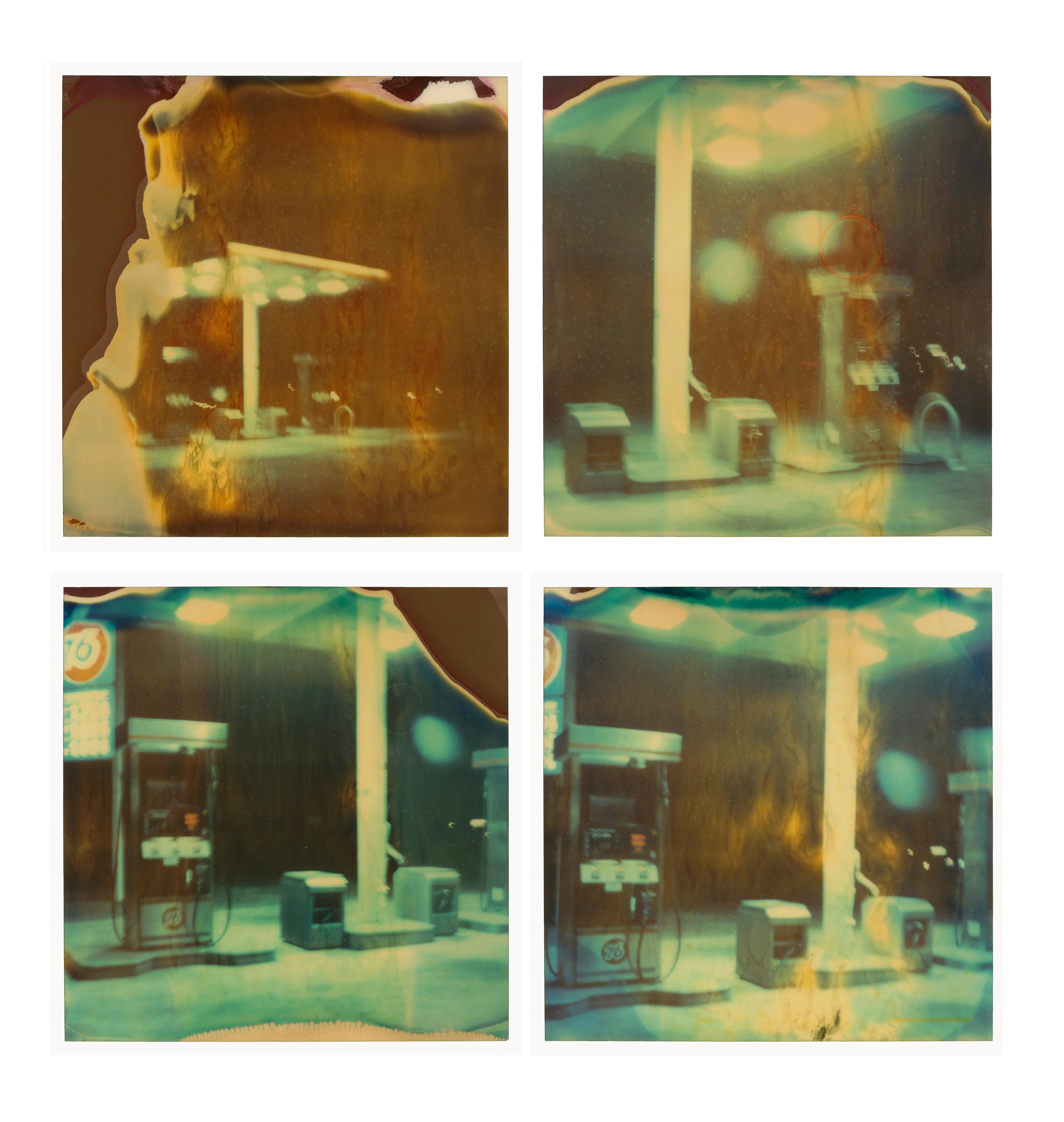 Stefanie Schneider Landscape Photograph - Gas Station at Night (Stranger than Paradise)