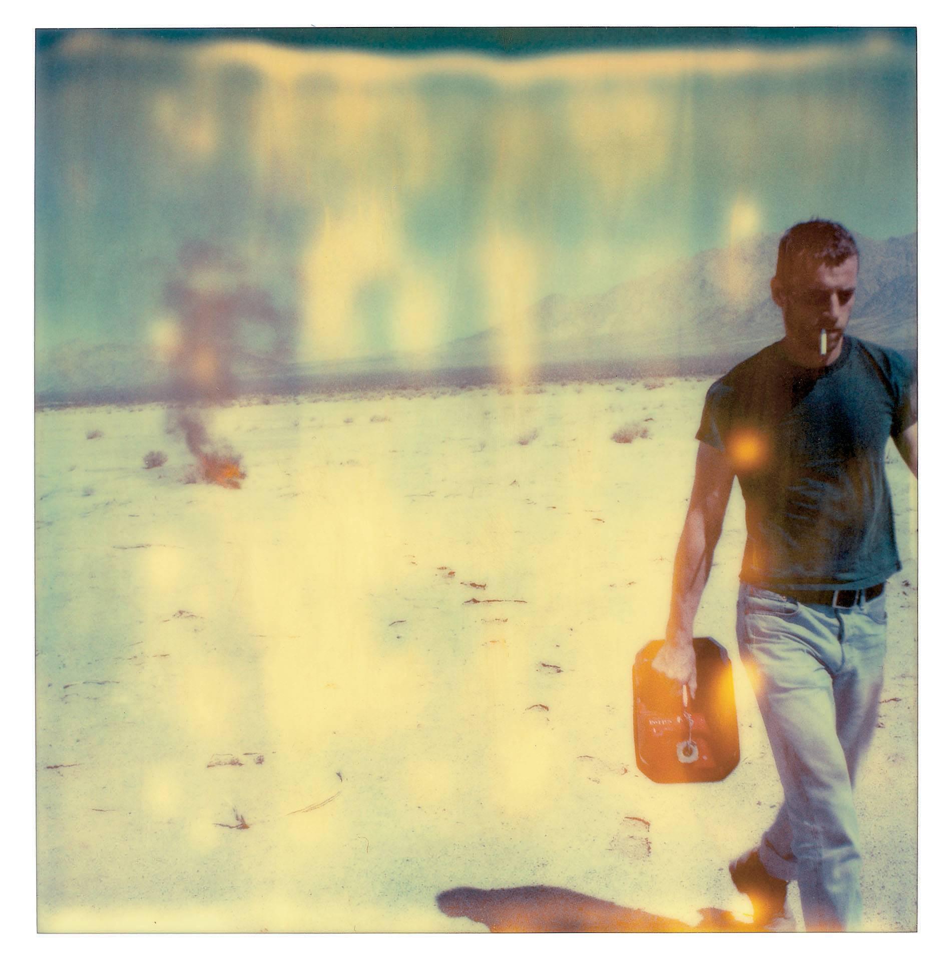 Gasoline II, triptych - Stranger than Paradise - Sold out Edition of 150, AP 3/5 - Beige Landscape Photograph by Stefanie Schneider