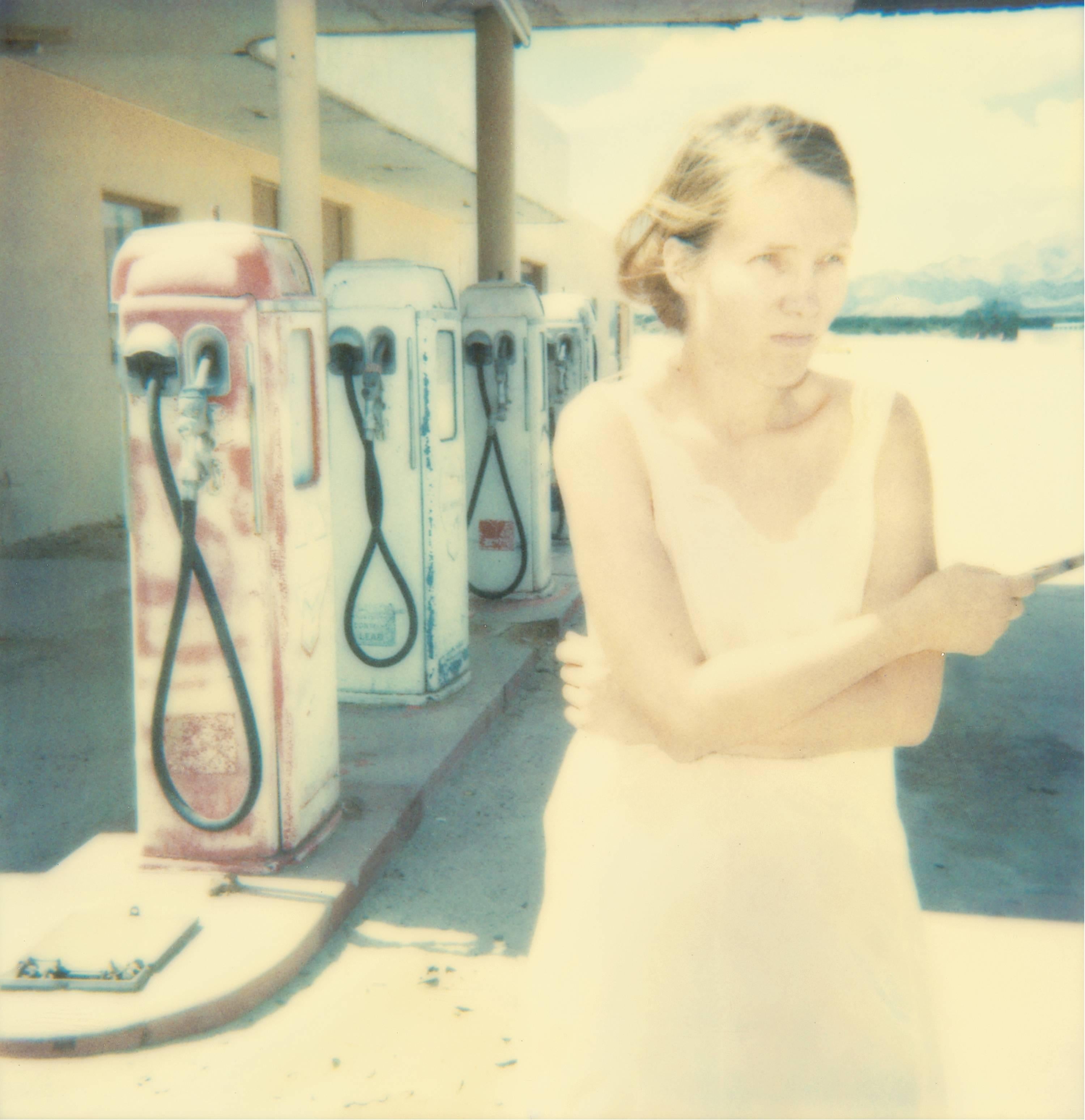Gasstation (triptych) - analog, Polaroid, Contemporary, 21st Century, Color - Photograph by Stefanie Schneider