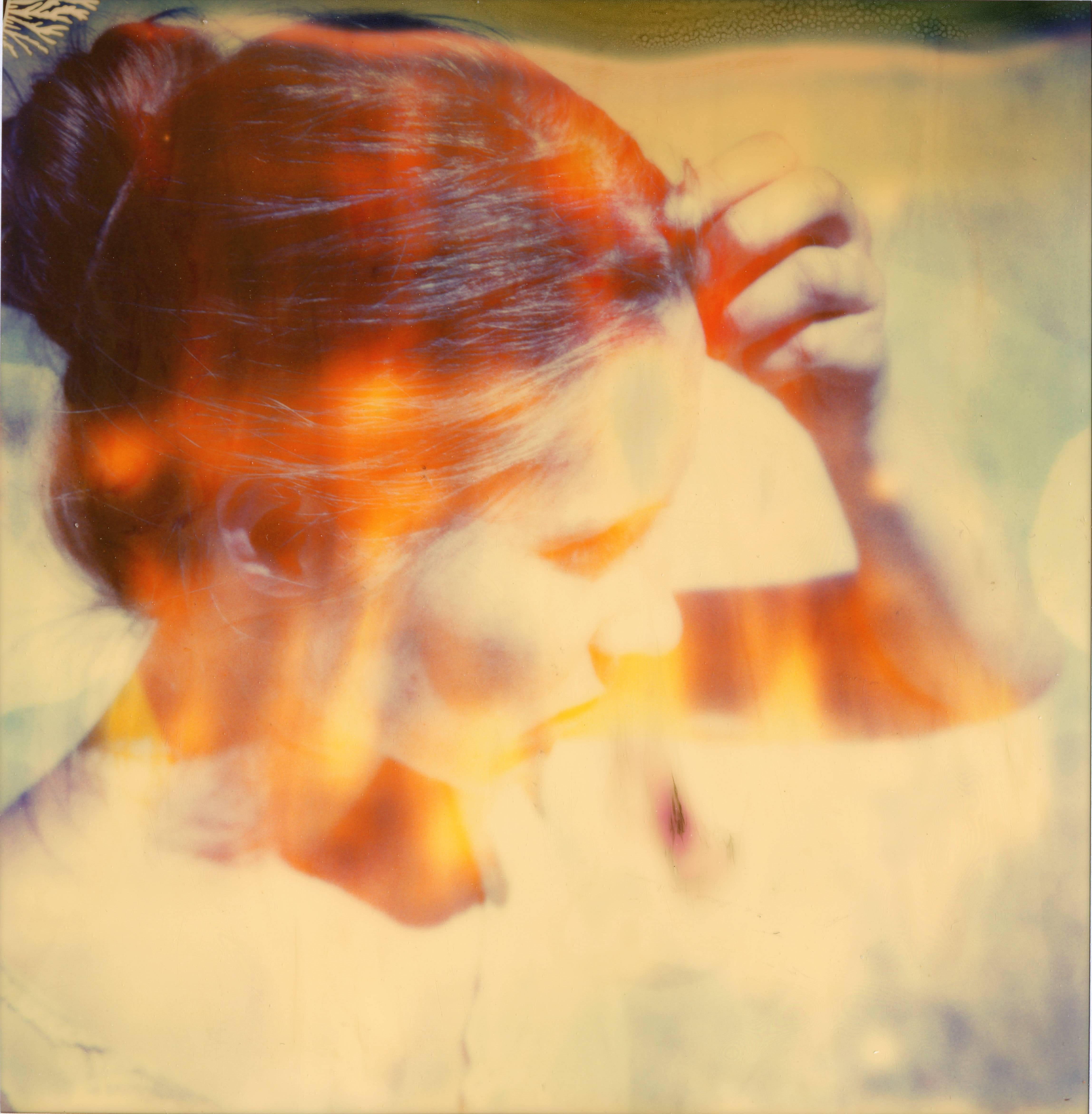 Gestures - 21st Century, Polaroid, Portrait, Contemporary, Self Portrait - Beige Color Photograph by Stefanie Schneider