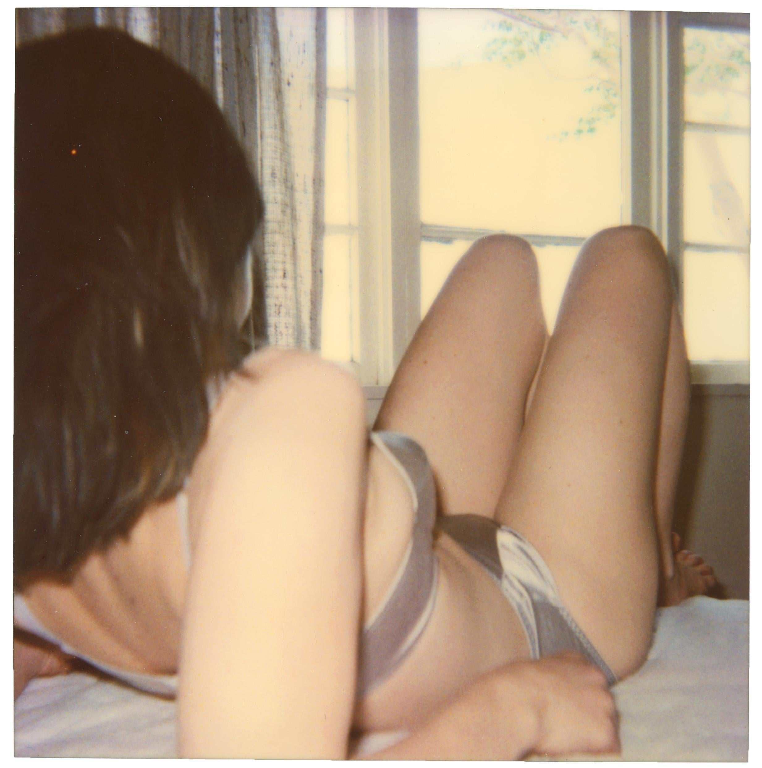Stefanie Schneider Color Photograph - Girl with Silver Bra (29 Palms, CA) - analog, Polaroid, Contemporary