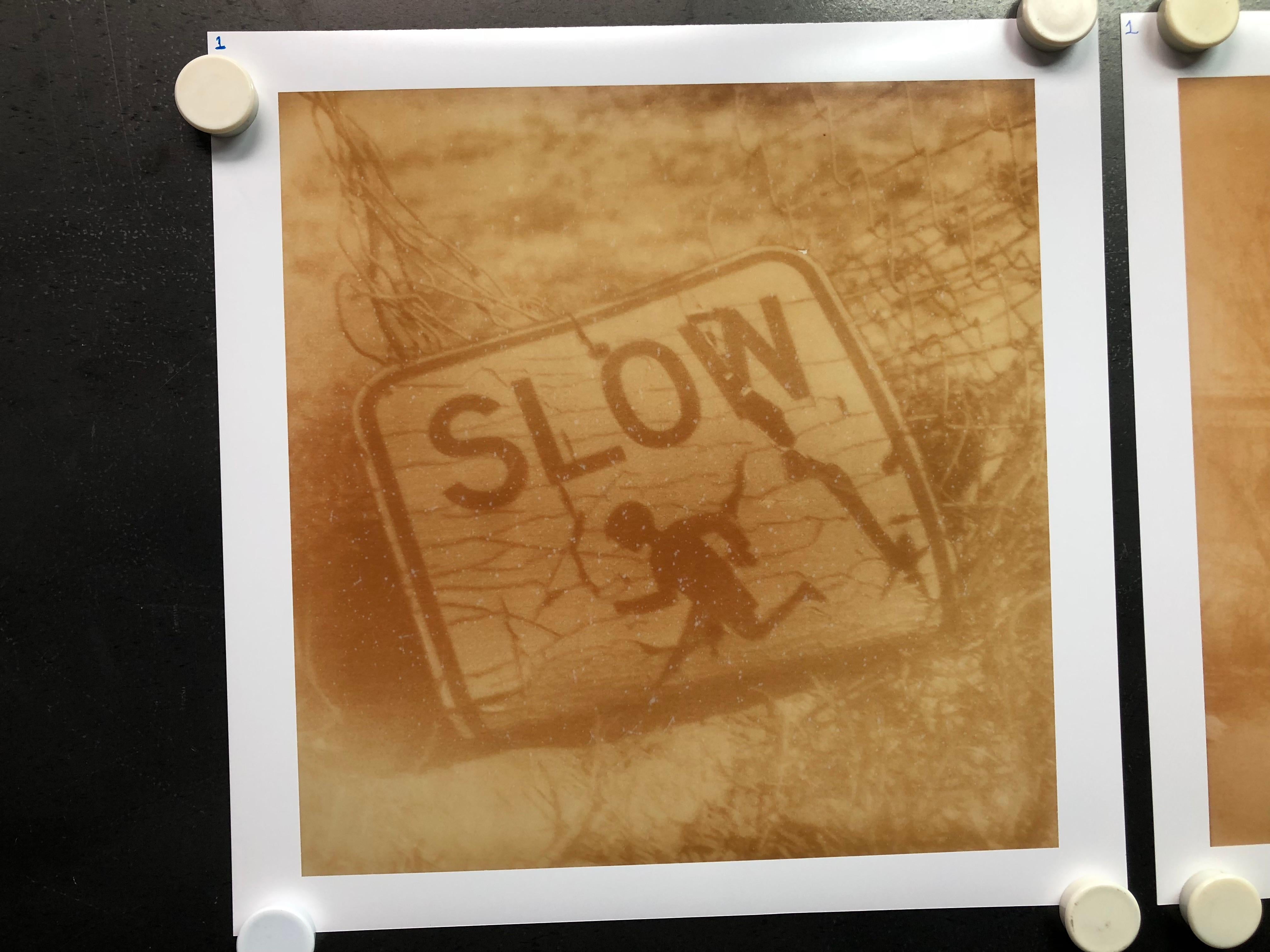 Stefanie Schneider Landscape Photograph - Slow (Oxana's 30th Birthday) - Contemporary, Landscape, Polaroid, expired