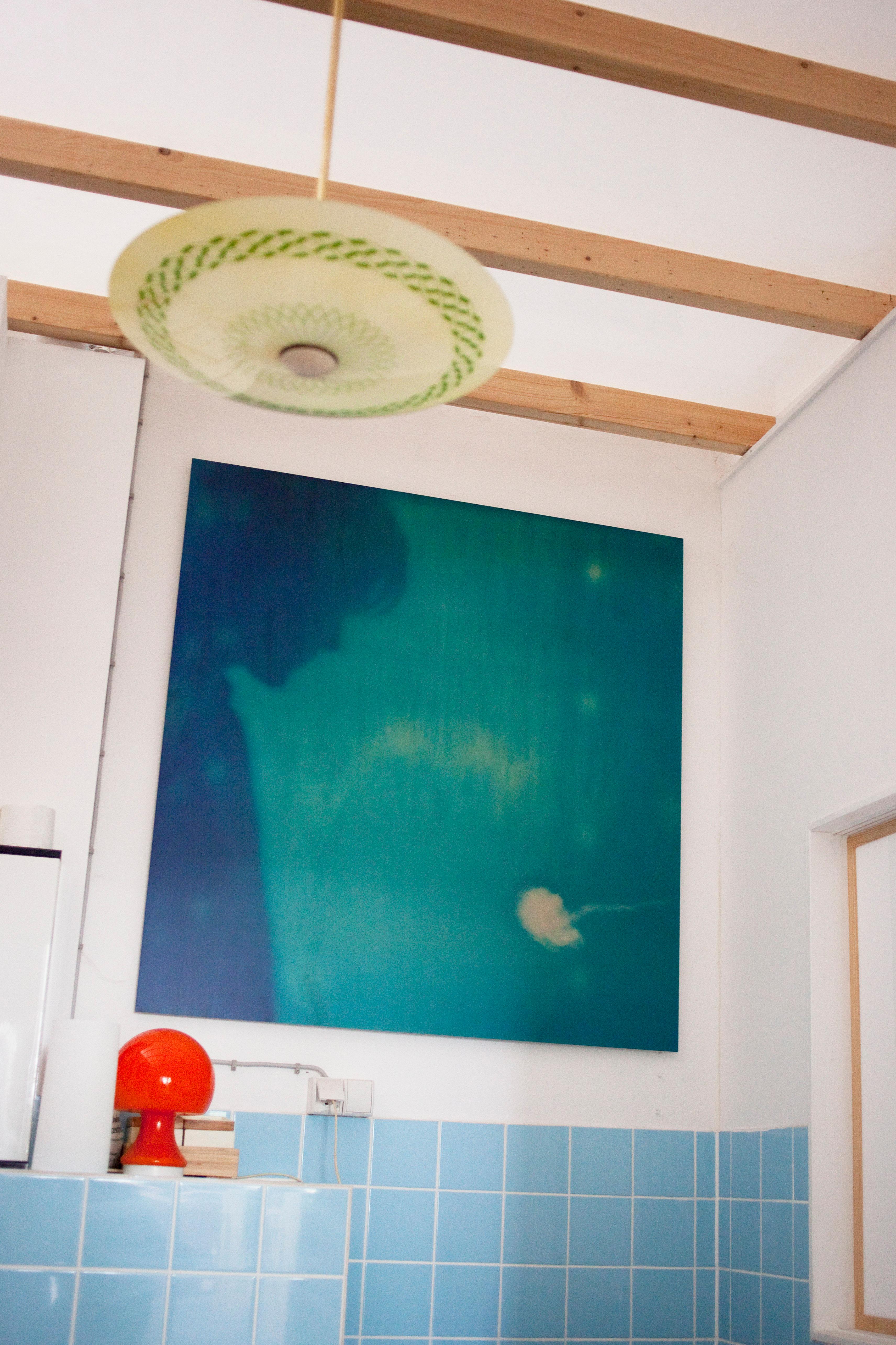 Henry and the Jelly Fish with Ryan Gosling - Contemporary, Polaroid, Abstract - Blue Abstract Photograph by Stefanie Schneider