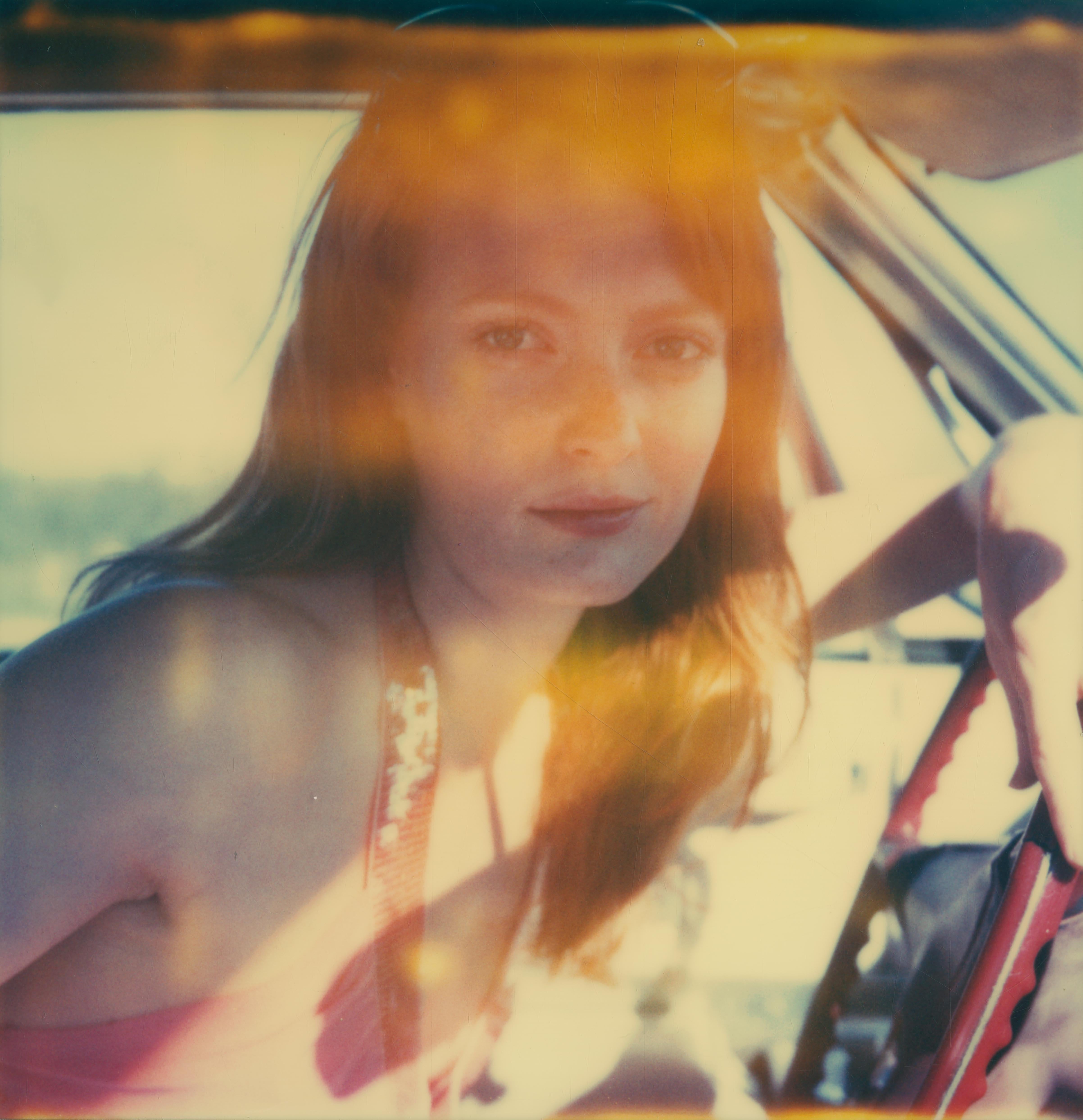 Stefanie Schneider Portrait Photograph - Her Eyes, the Color of the Sky (50x50cm) - Contemporary, 21st Century, Polaroid