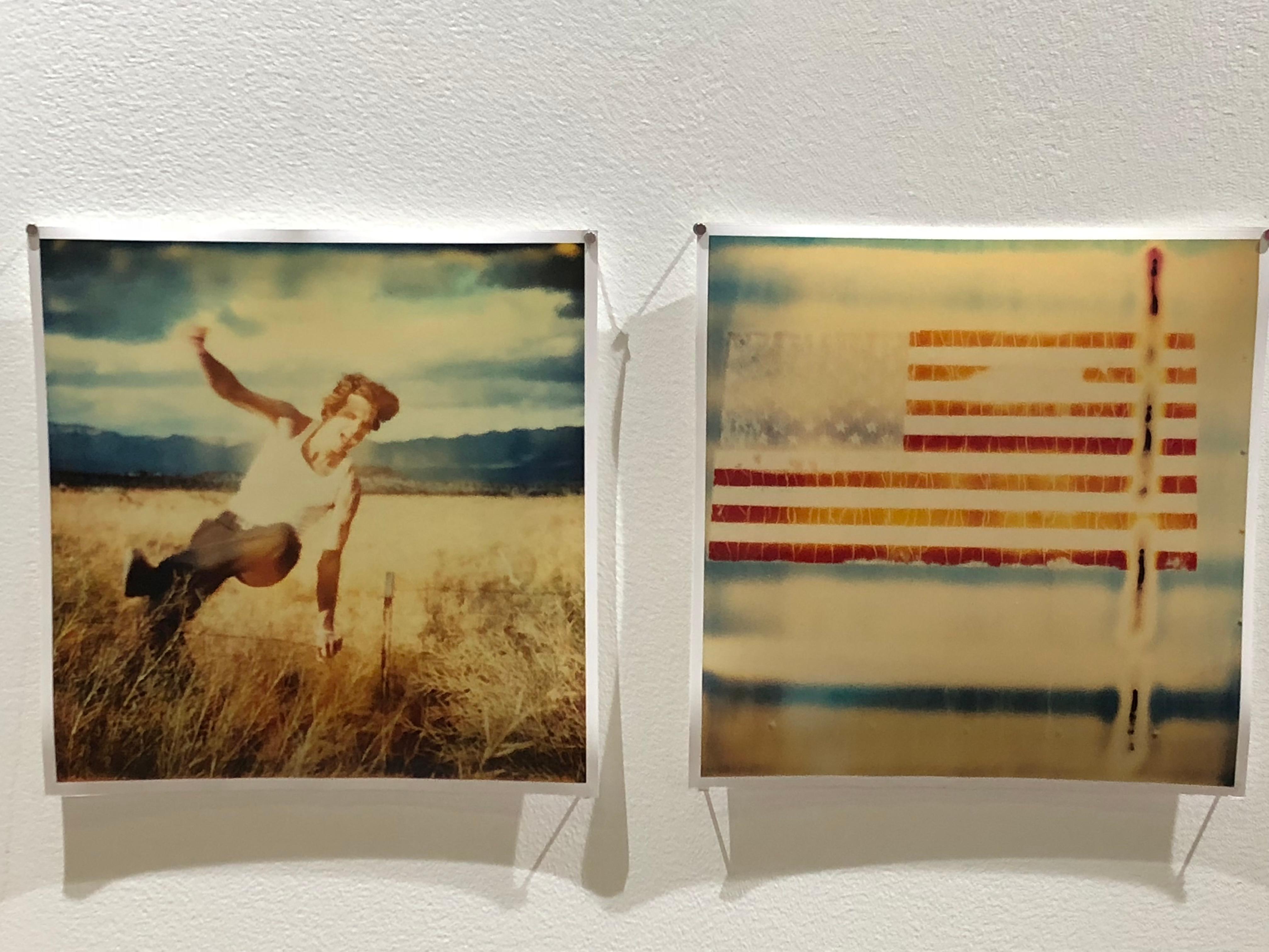 Field of Dreams (Sidewinder), analog- Polaroid, Contemporary, 21st Century - Beige Landscape Photograph by Stefanie Schneider
