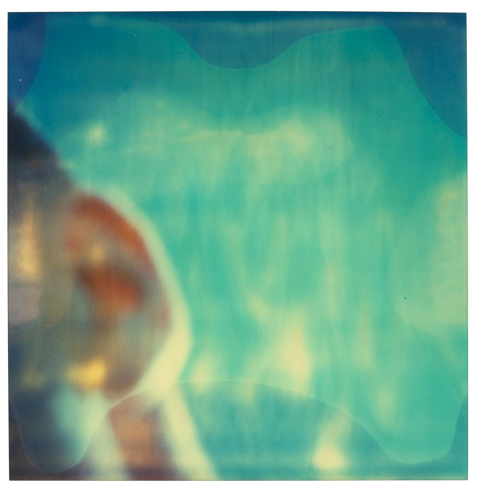 Horizonte (Playa de Zuma), tríptico  - Contemporáneo, Siglo XXI, Polaroid, Retrato - Color Photograph Azul de Stefanie Schneider