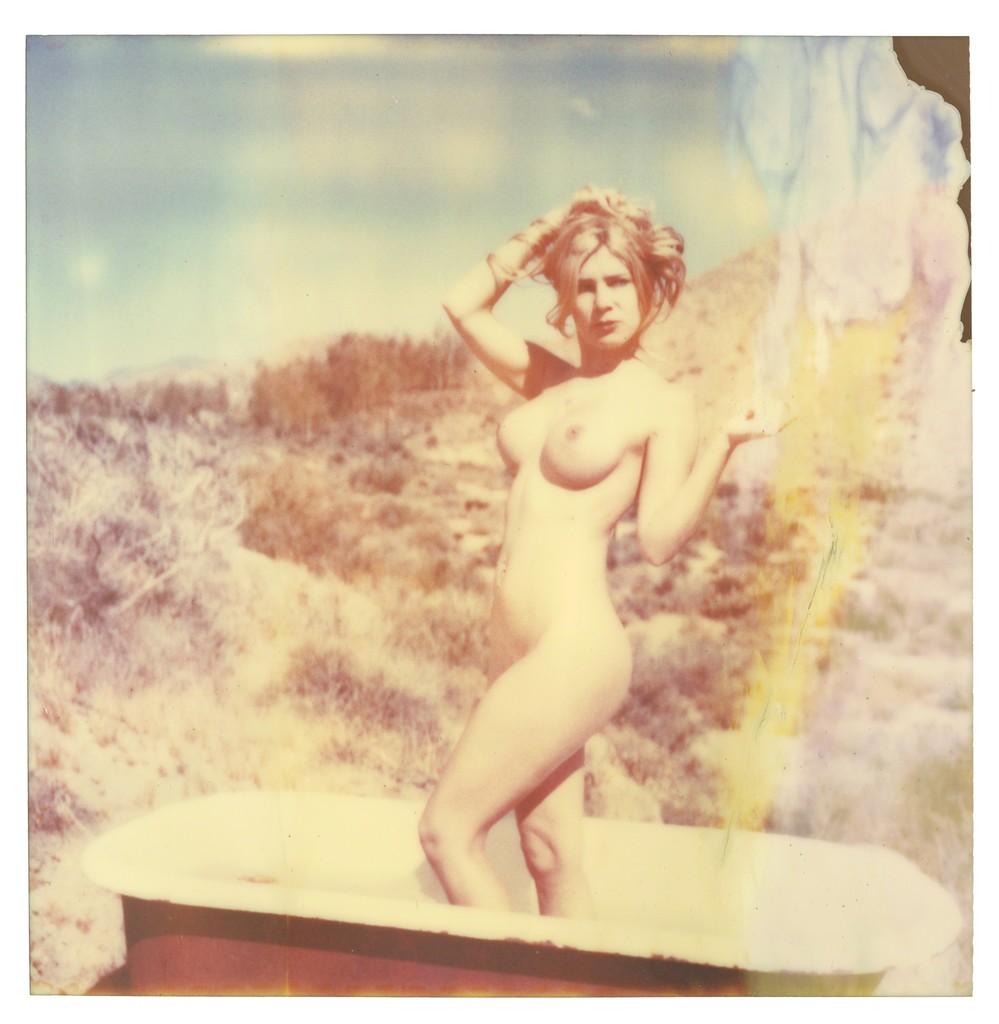 Stefanie Schneider Color Photograph - Hot Tub (50x50cm) - Contemporary, Polaroid, Nude, Women, 21st Century, Color