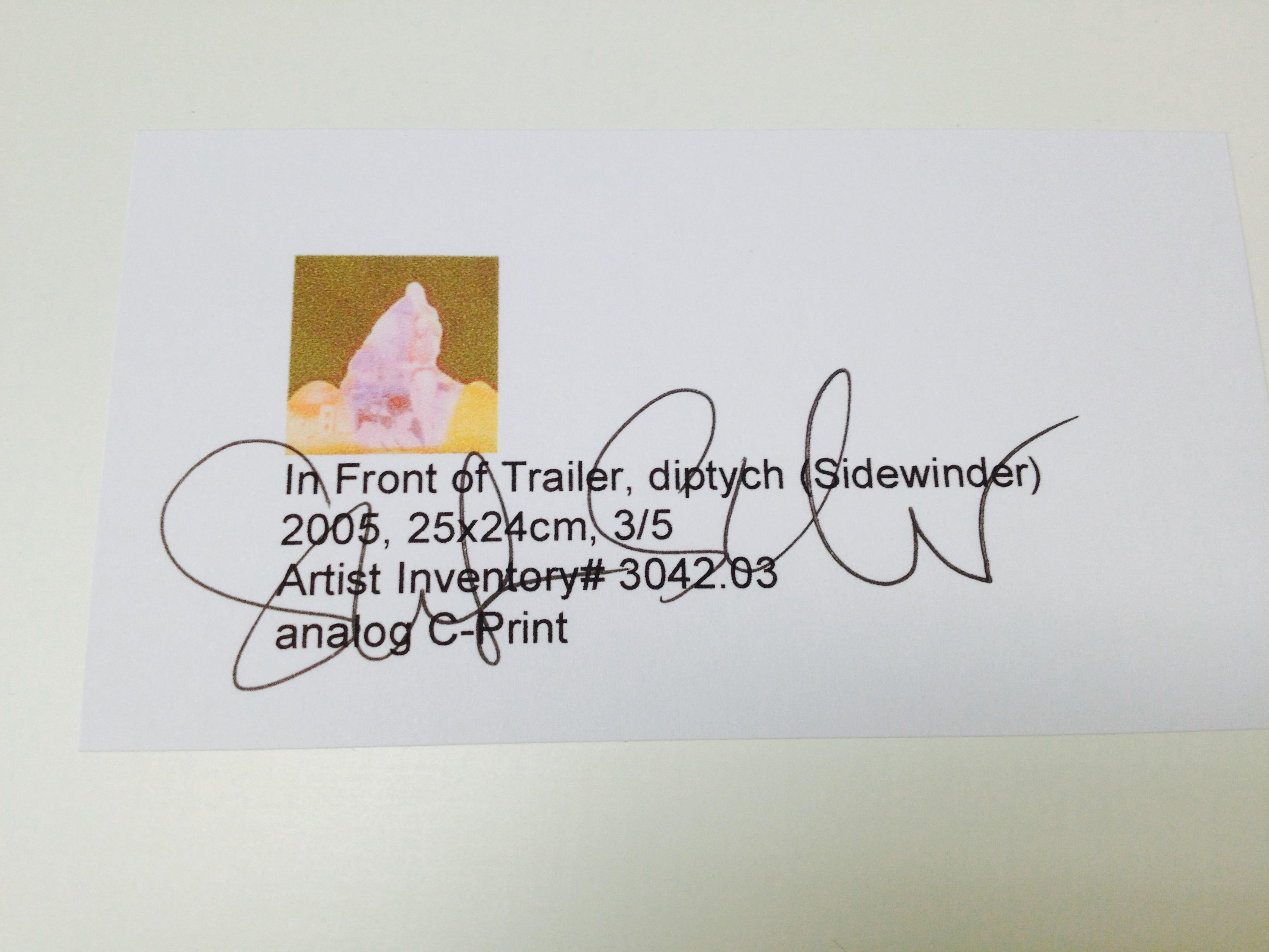 In front of Trailer (Sidewinder), diptyque Polaroid, nu, contemporain, Analog en vente 8