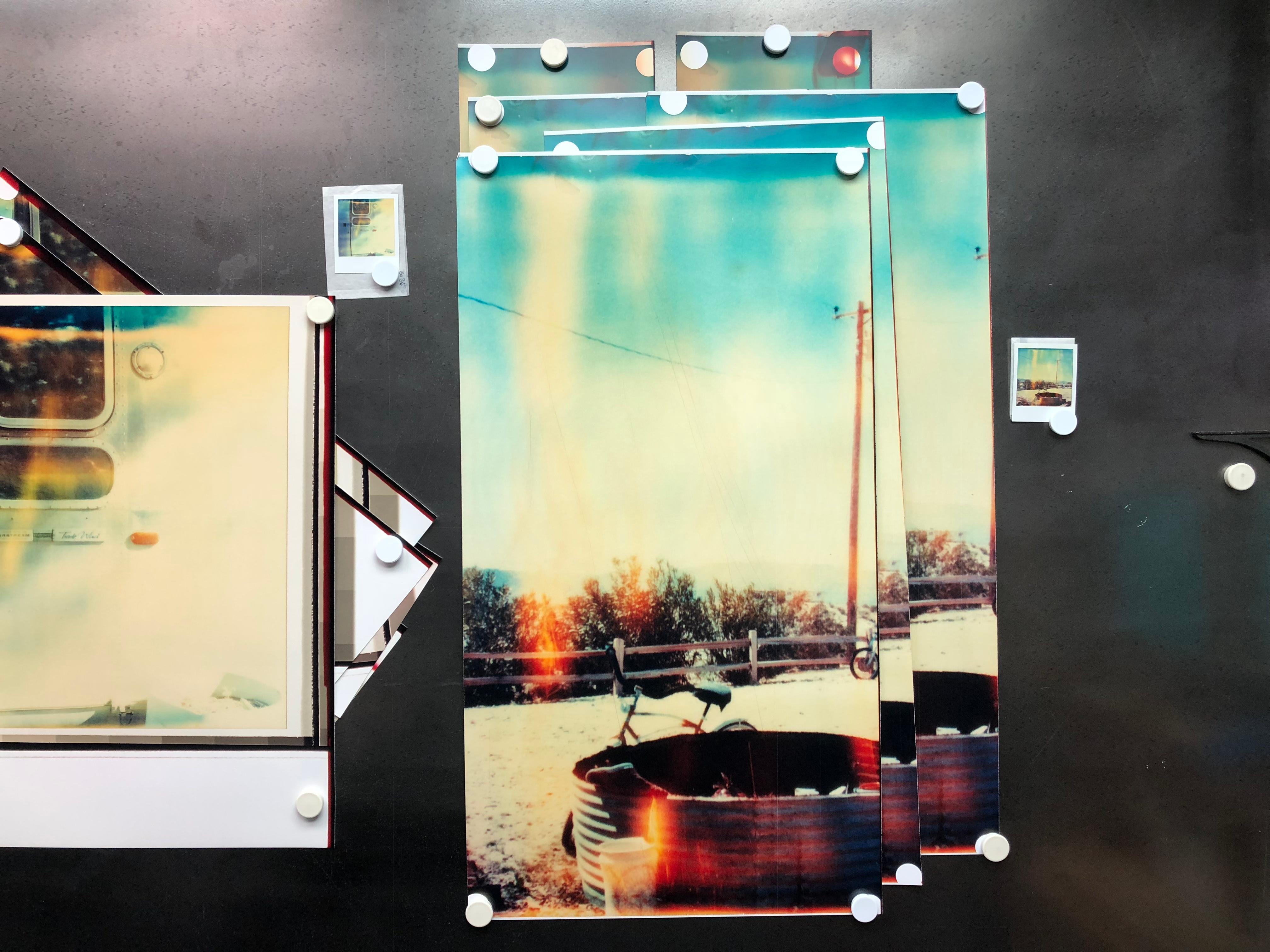 Jack's (Sidewinder), analogique, 100x98cm - Beige Landscape Photograph par Stefanie Schneider