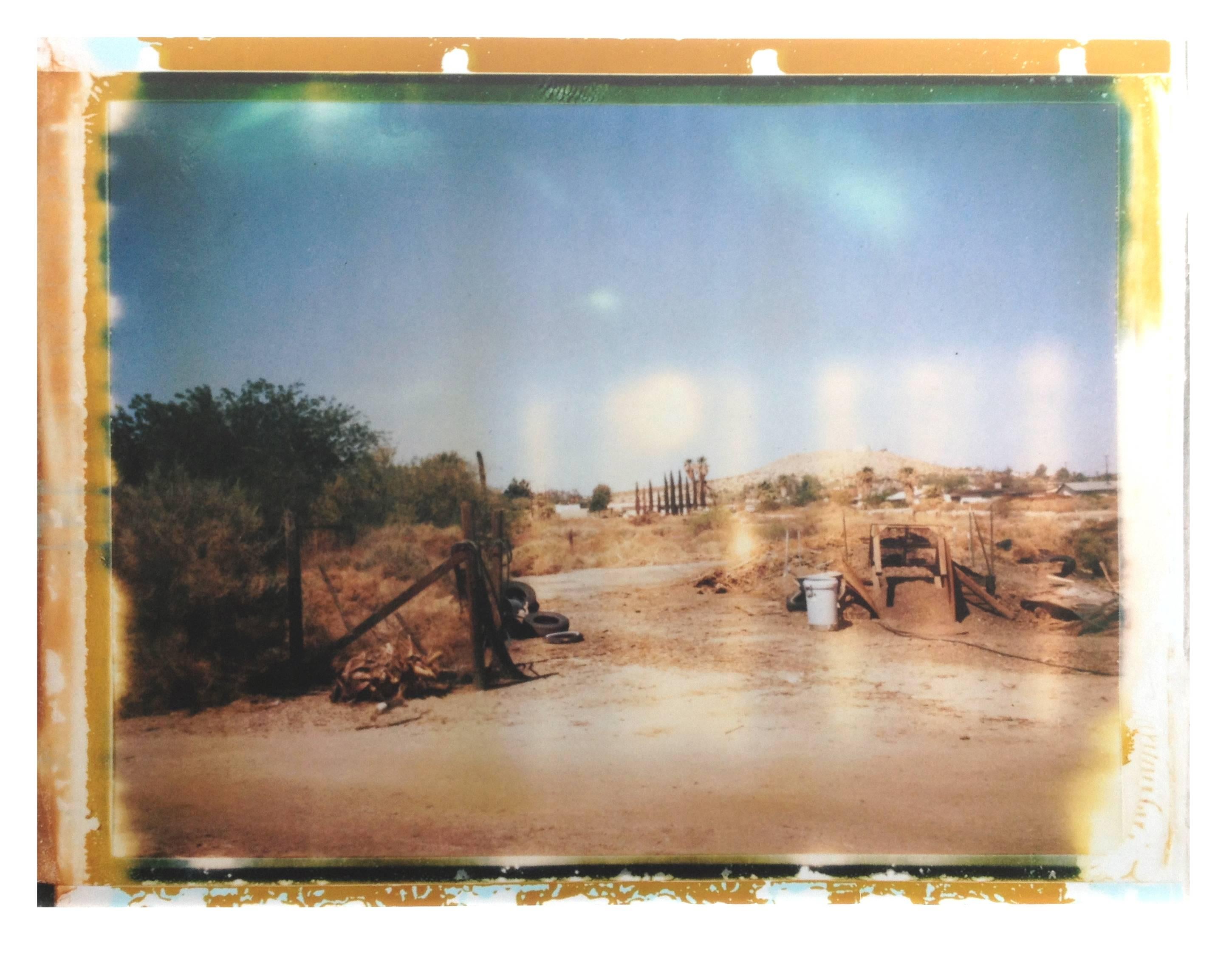 Jane's Place - 29 Palms, CA based on a Polaroid Original  - Gray Landscape Photograph by Stefanie Schneider