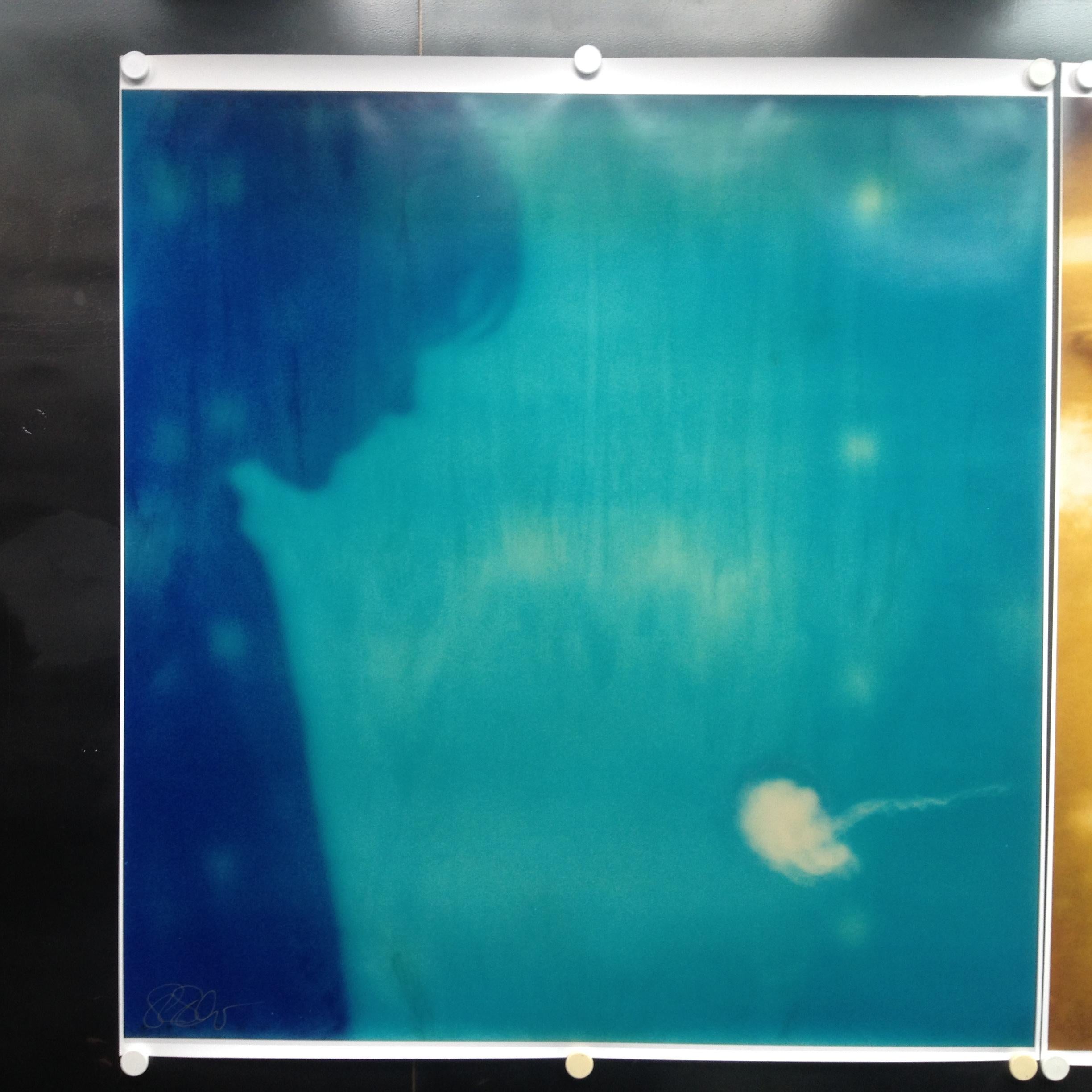 Poissons gelées - Contemporain, Expired, Polaroid, Photographie, Abstrait, Ryan Gosling - Bleu Color Photograph par Stefanie Schneider