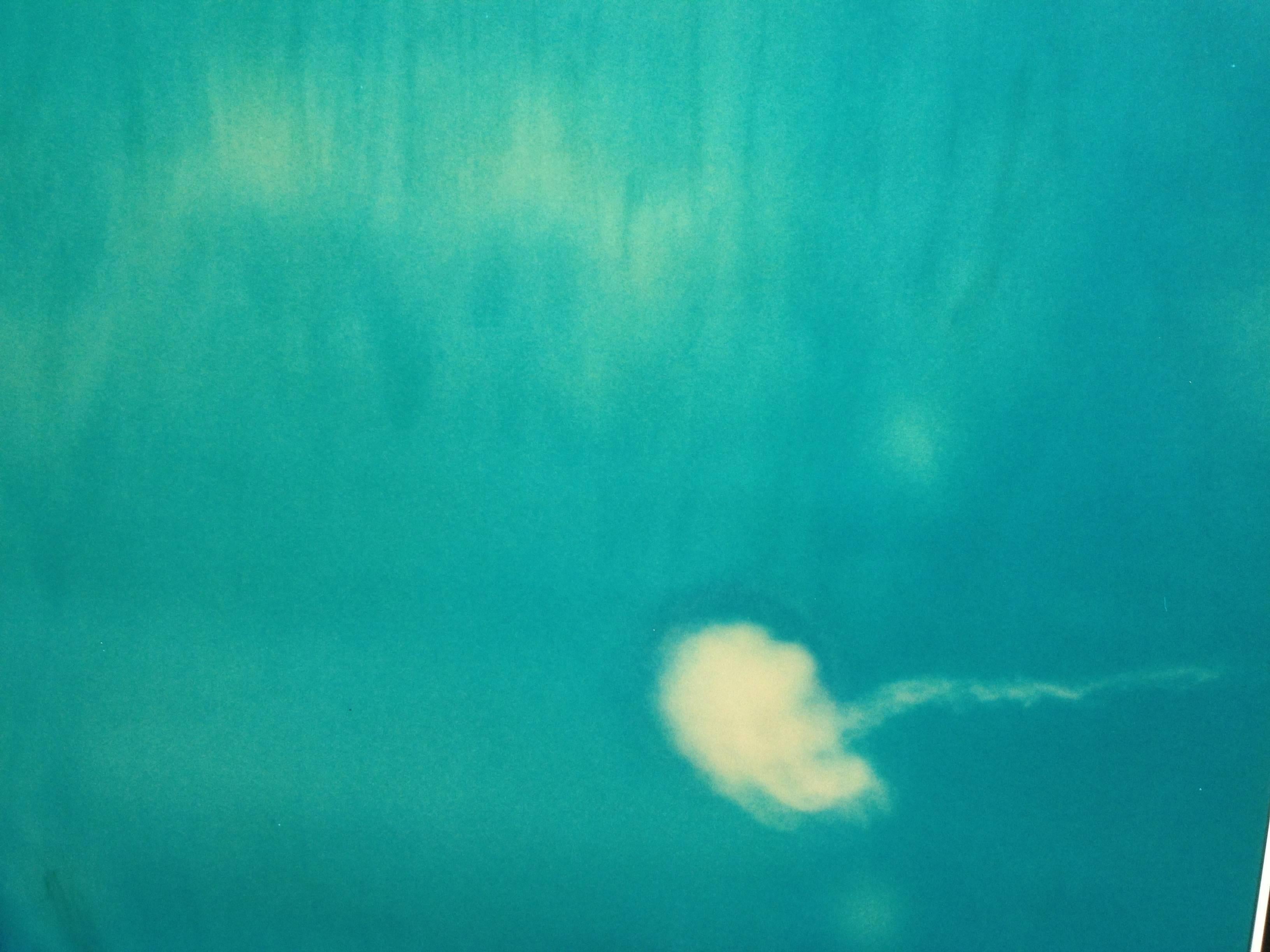 Jelly Fish - Contemporary, Expired, Polaroid, Photograph, Abstract, Ryan Gosling - Blue Abstract Photograph by Stefanie Schneider