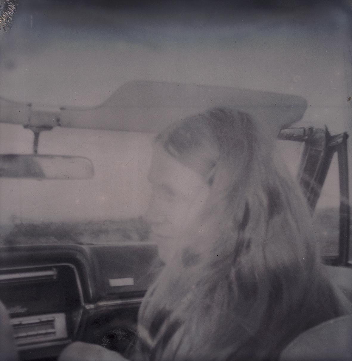 Leaving (Sidewinder) - Polaroid, 21st Century, Contemporary - Gray Color Photograph by Stefanie Schneider