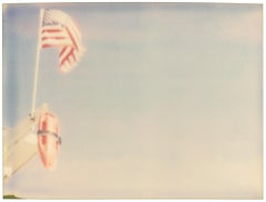 Vintage Lifeguard - Contemporary, Landscape, Polaroid, Photograph, Analog, Expired
