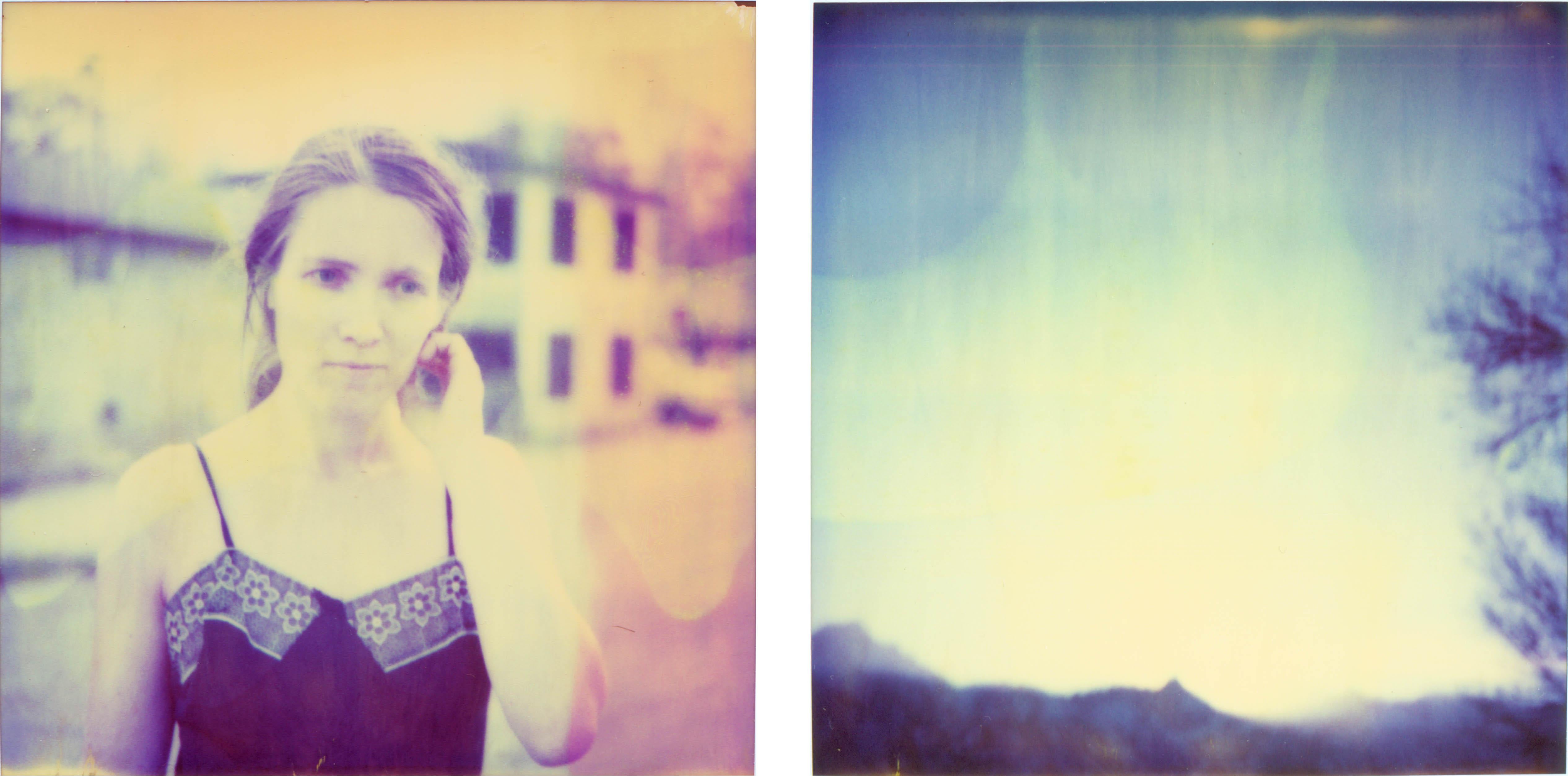 Stefanie Schneider Portrait Photograph - Lone Pine Dreaming (The Last Picture Show) - diptych, analog, mounted, Polaroid
