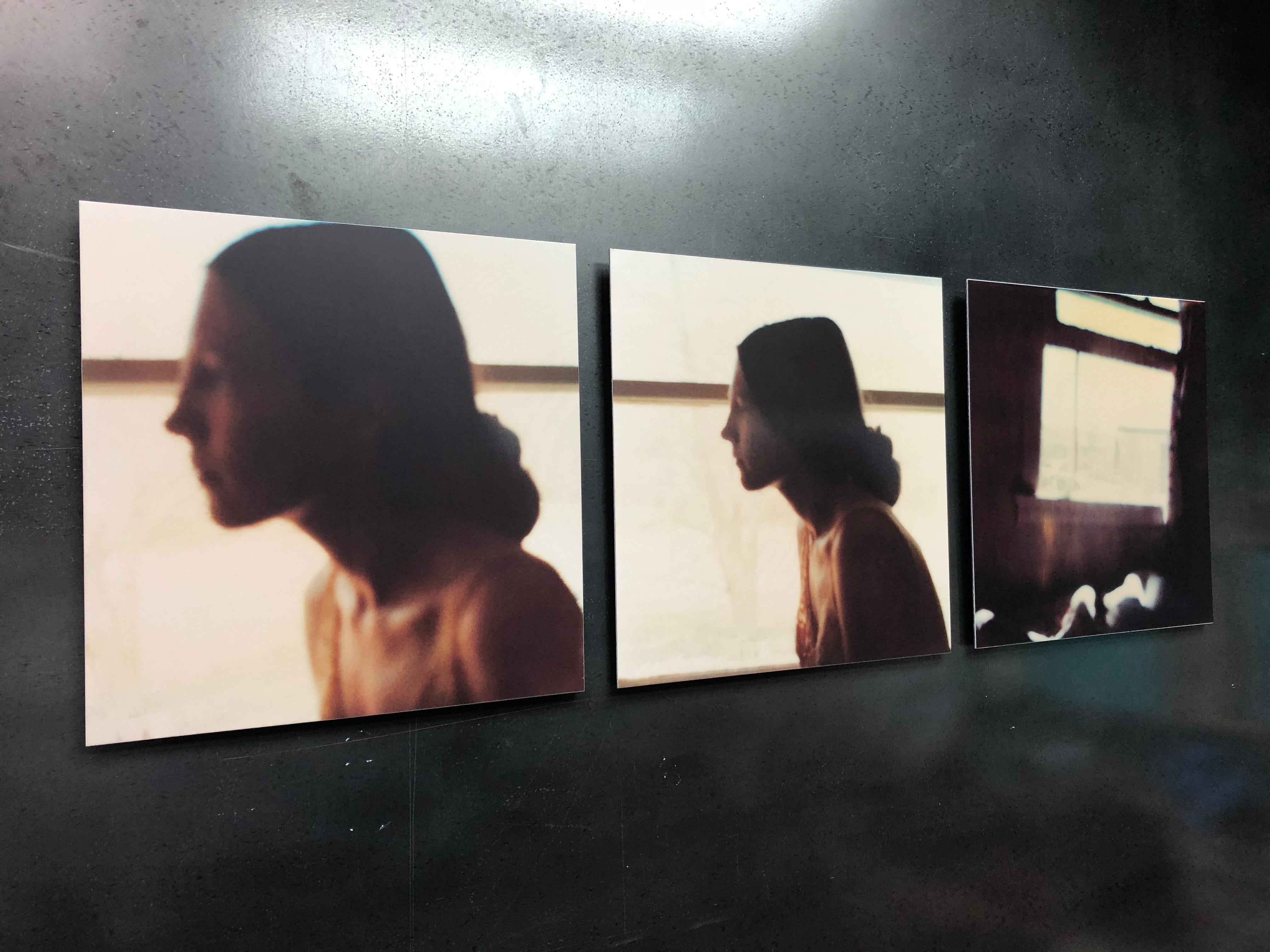 Lone Pine Motel II, triptych (The Last Picture Show), analog, 3 pieces - White Color Photograph by Stefanie Schneider