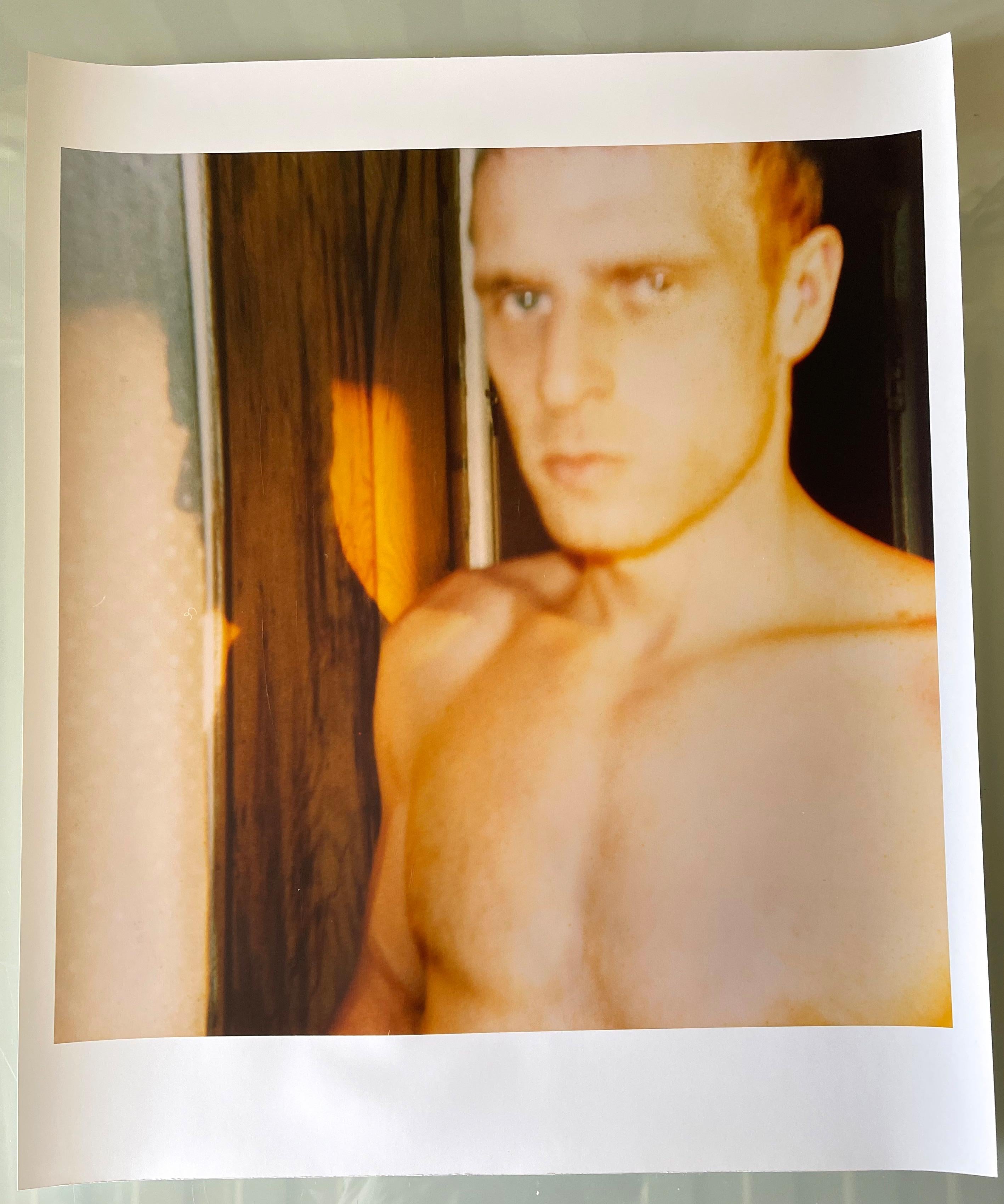 Male Nude (29 Palms, CA) - 58x56cm, analog, Polaroid, Contemporary, 20th Century - Photograph by Stefanie Schneider