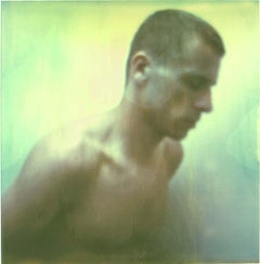 Male Nude & Mind Screen - Polaroid, 20th Century, Color
