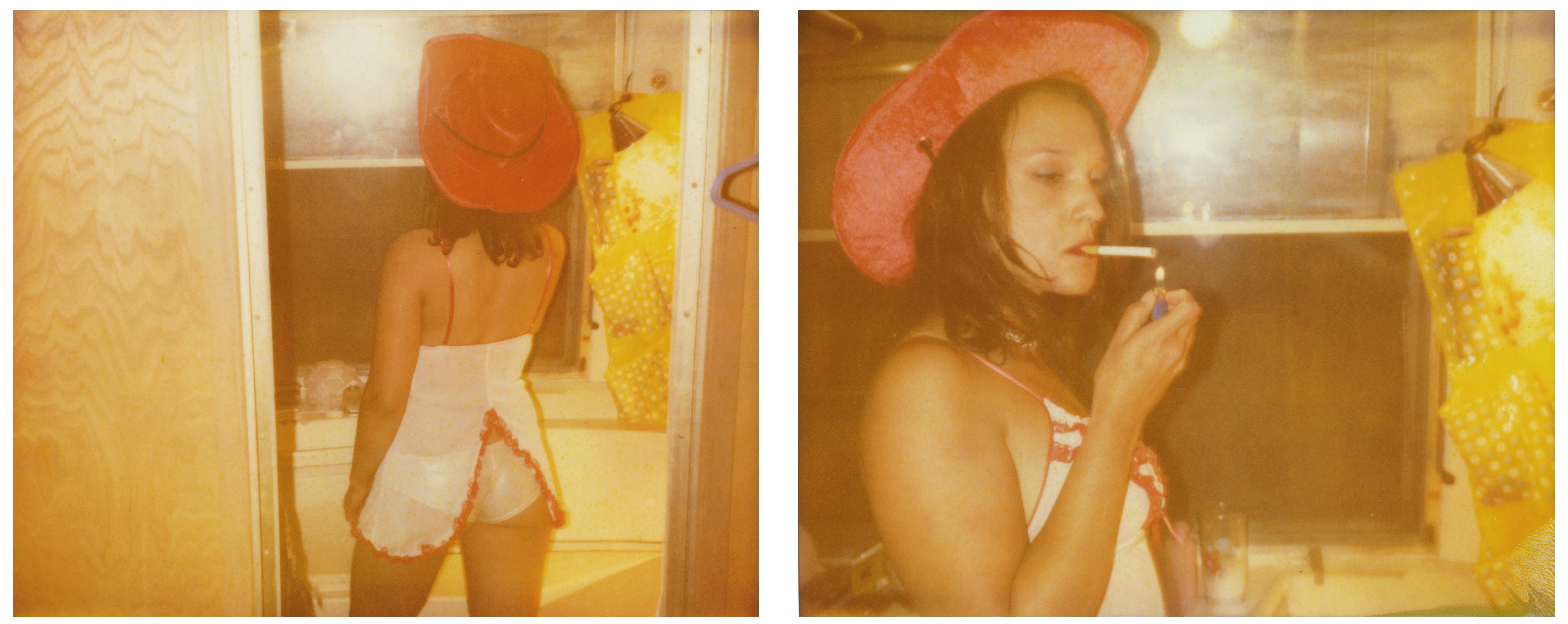 Stefanie Schneider Color Photograph - 'Margarita smokes' from Till Death do us Part, diptych