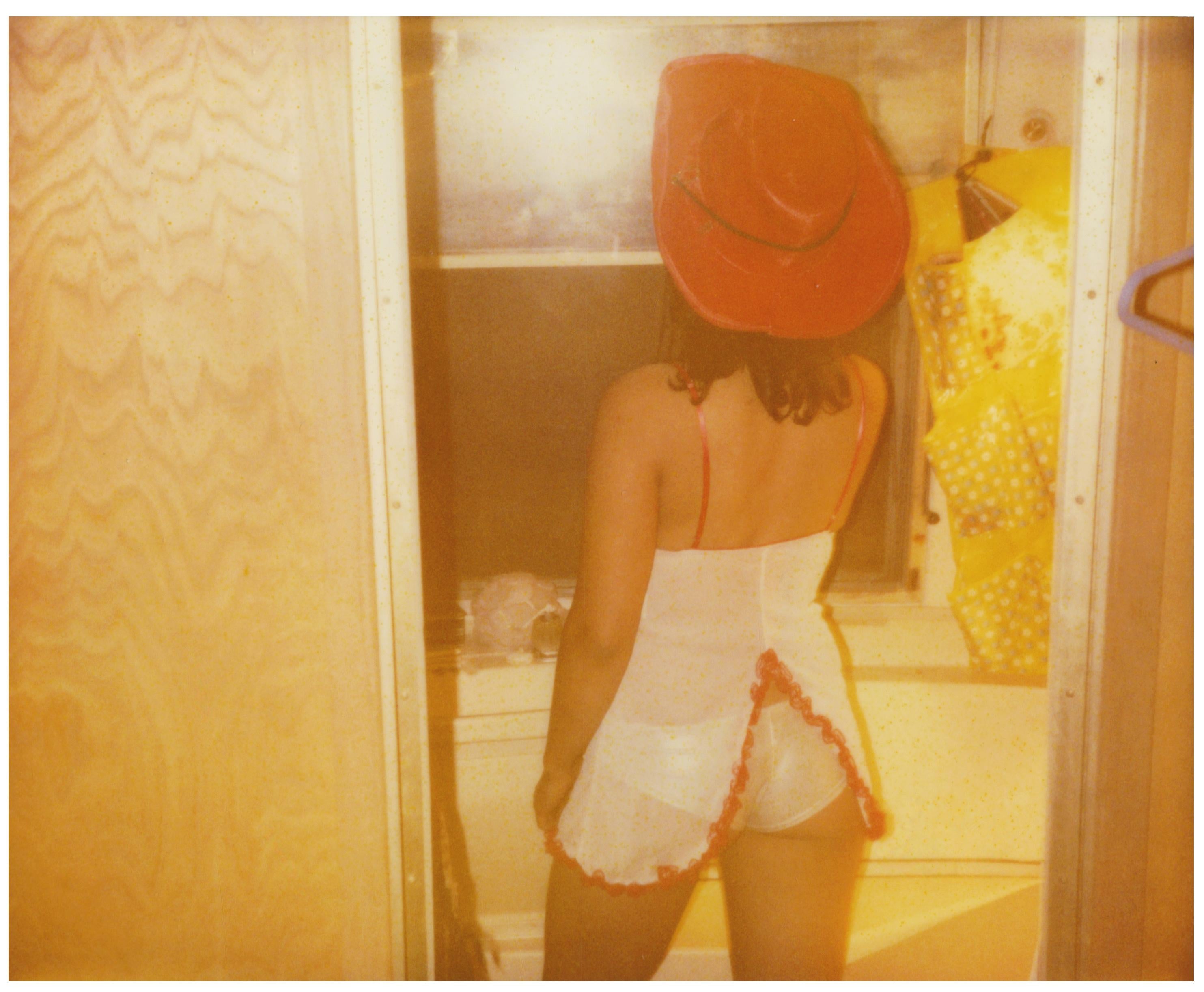 'Margarita smokes in Bathroom' (Till Death do us Part) - Polaroid, Contemporary