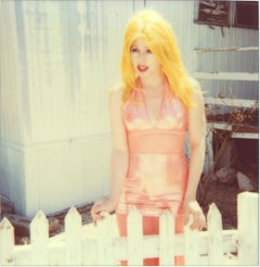 Max by the fence (29 Palms, CA) - Contemporary, Figurative, Portrait, Polaroid