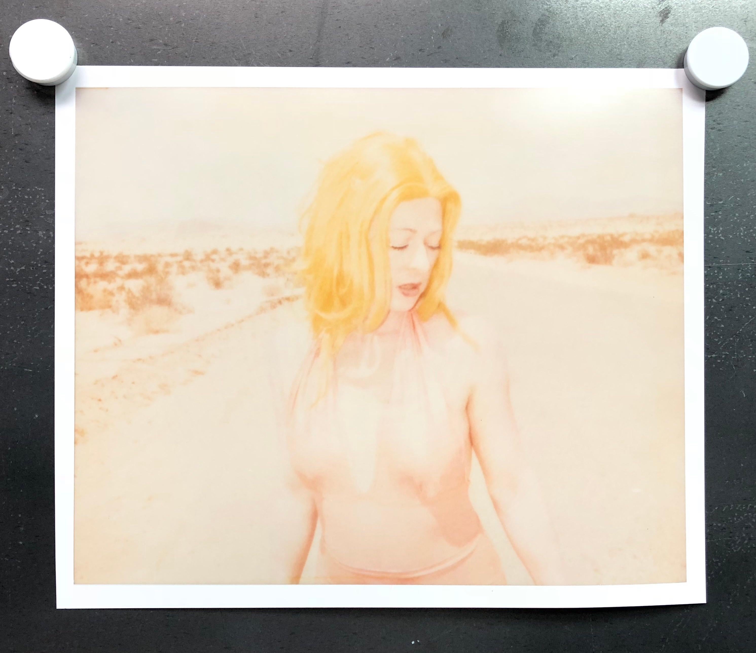 Stefanie Schneider Figurative Photograph - Max hitches into Town (29 Palms, CA), 21st Century, Polaroid, Portrait Photograp