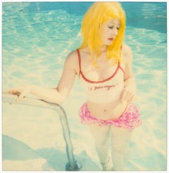 Max in Pool - Contemporary, Landscape, Figurative, expired, Polaroid, analog