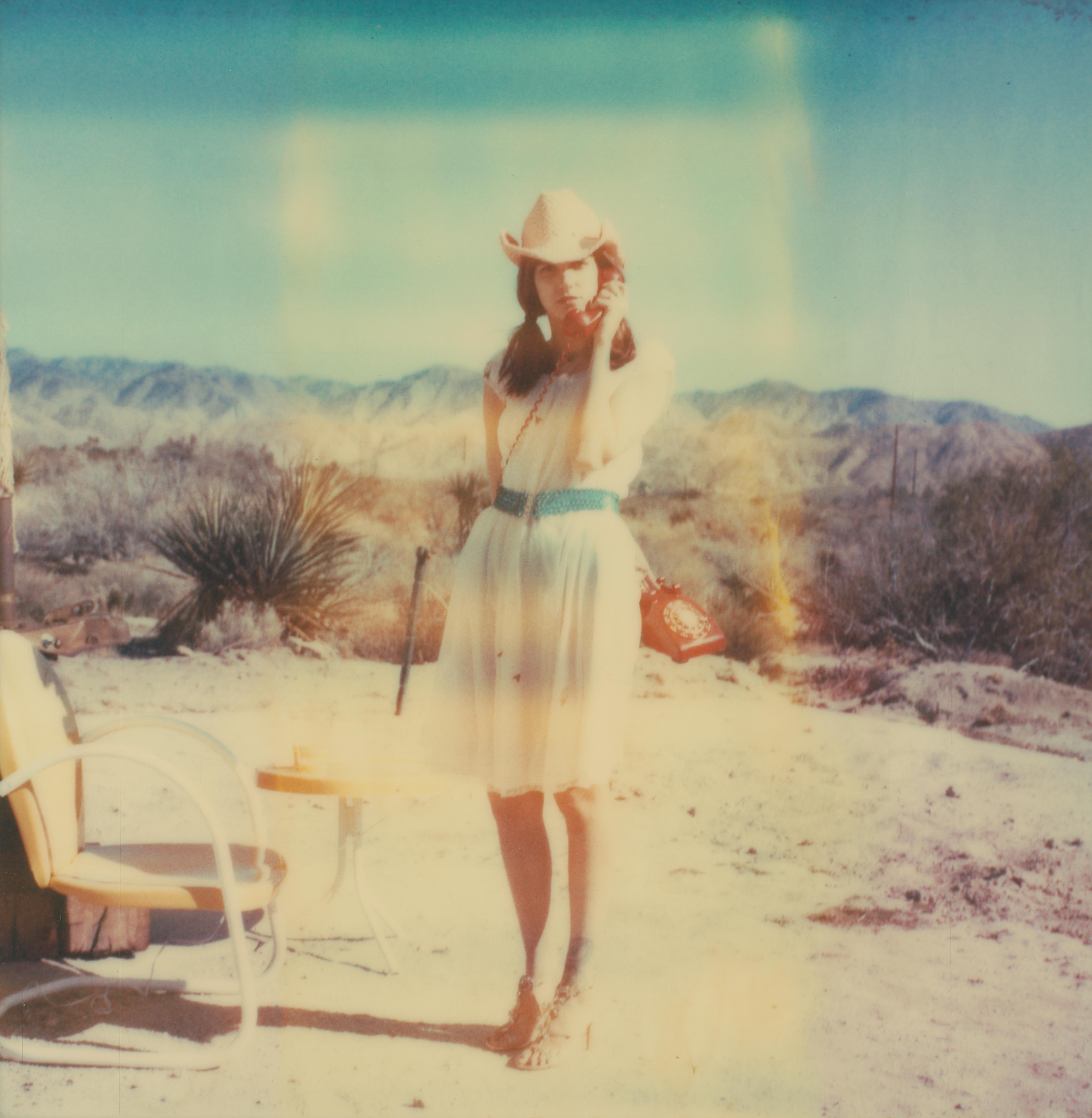 Stefanie Schneider Landscape Photograph - Memories of Love III (The Girl behind the White Picket Fence) - Polaroid, Color