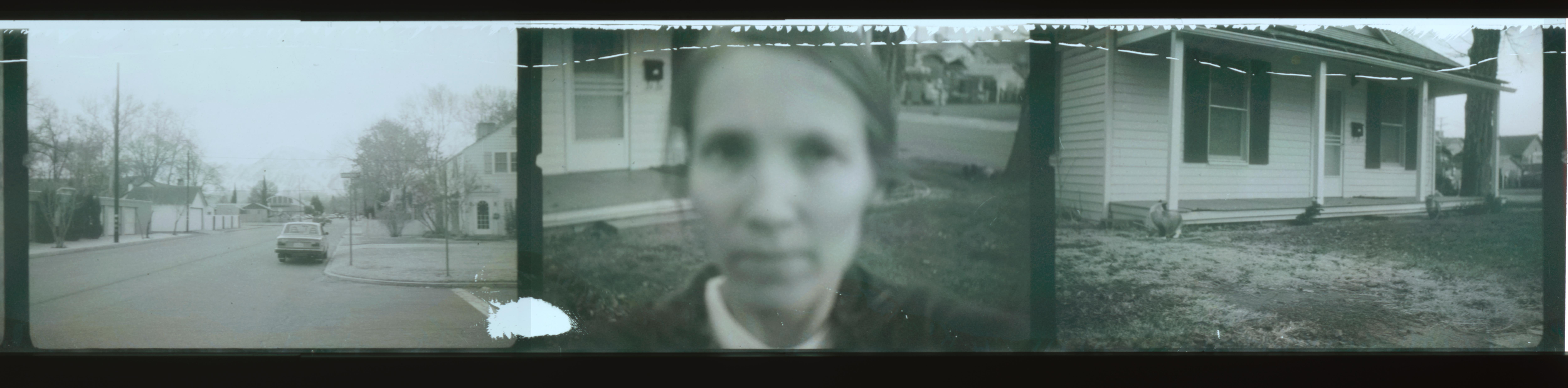Stefanie Schneider Black and White Photograph - My own private Travel Diary - Bishop, CA - Walking Lulu - triptych