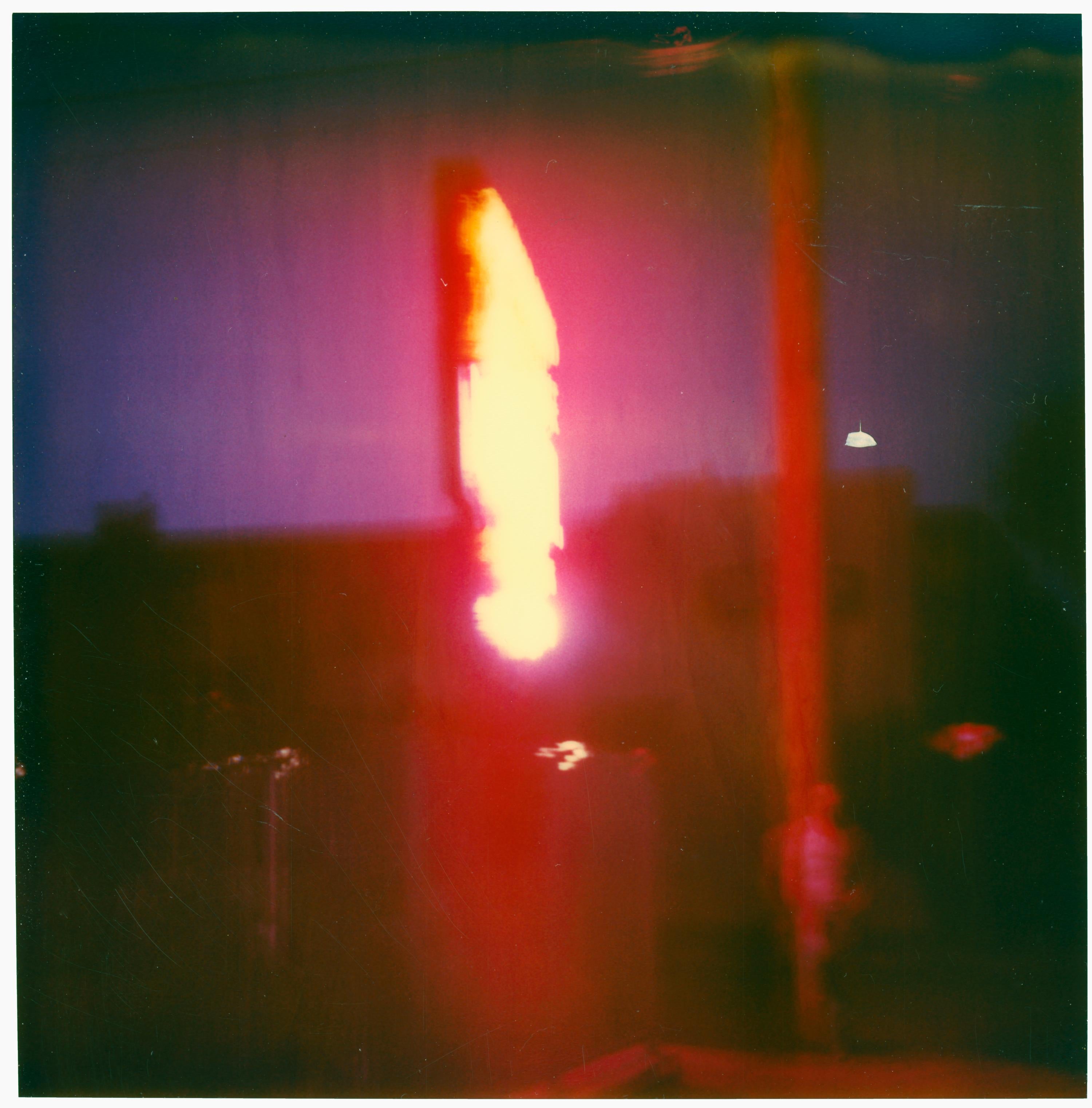 Color Photograph di Stefanie Schneider - Neon Red (The Last Picture Show)
