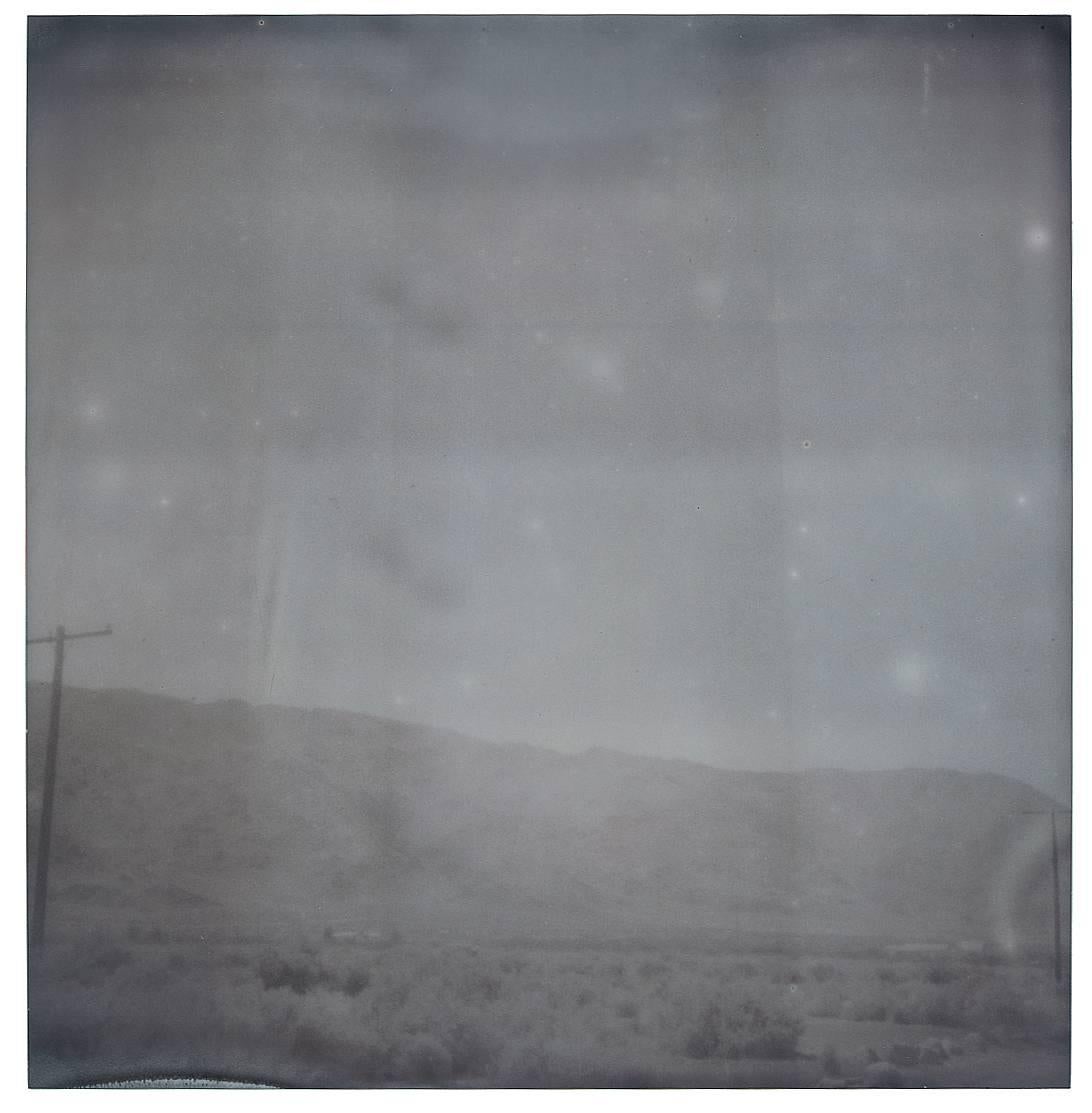 Oasis (Sidewinder) - Landscape, black and white, Contemporary, Polaroid - Black Color Photograph by Stefanie Schneider