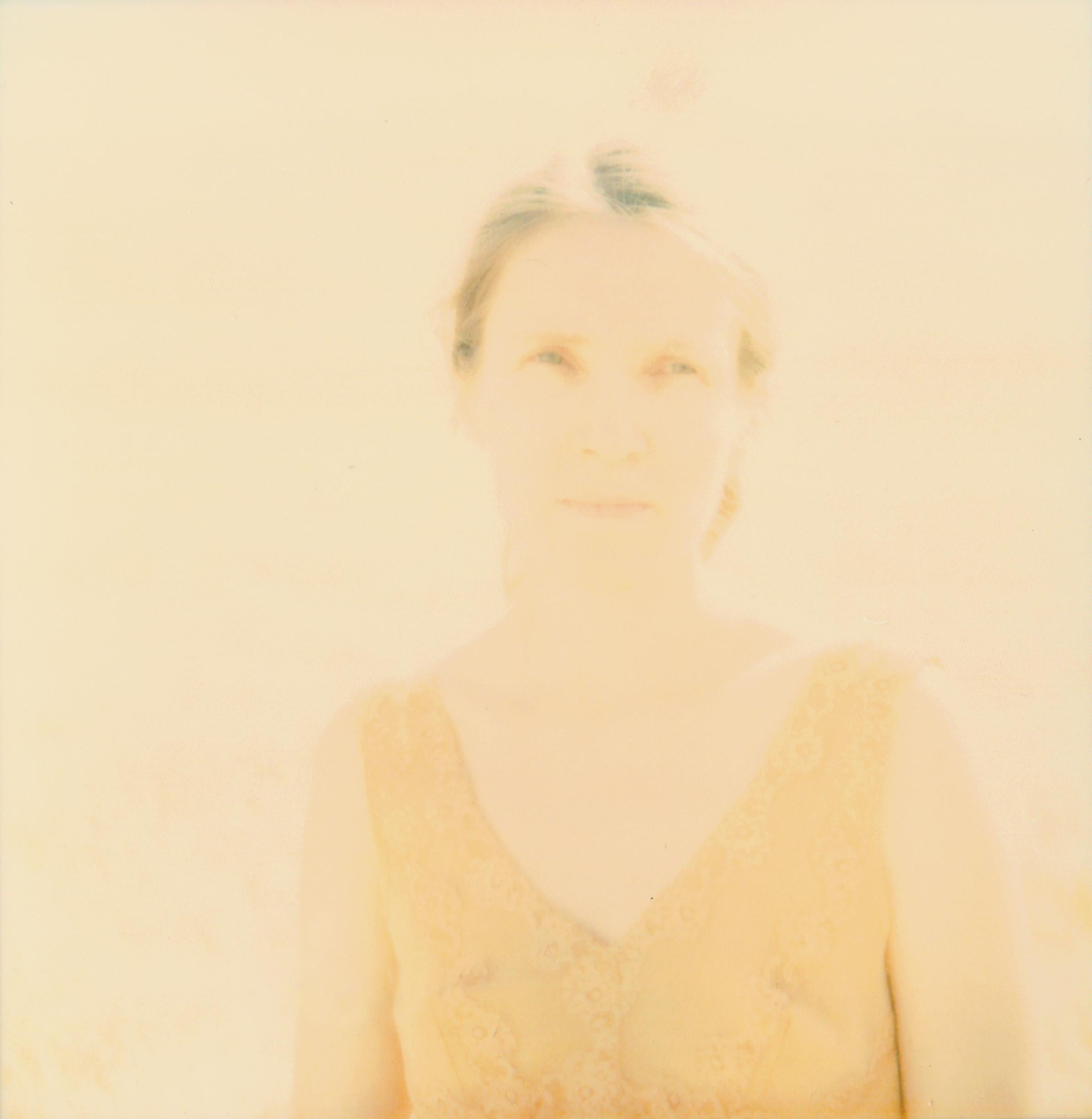 Oilfields, diptych - mounted - Polaroid, Contemporary, Portrait, Landscape - Orange Color Photograph by Stefanie Schneider