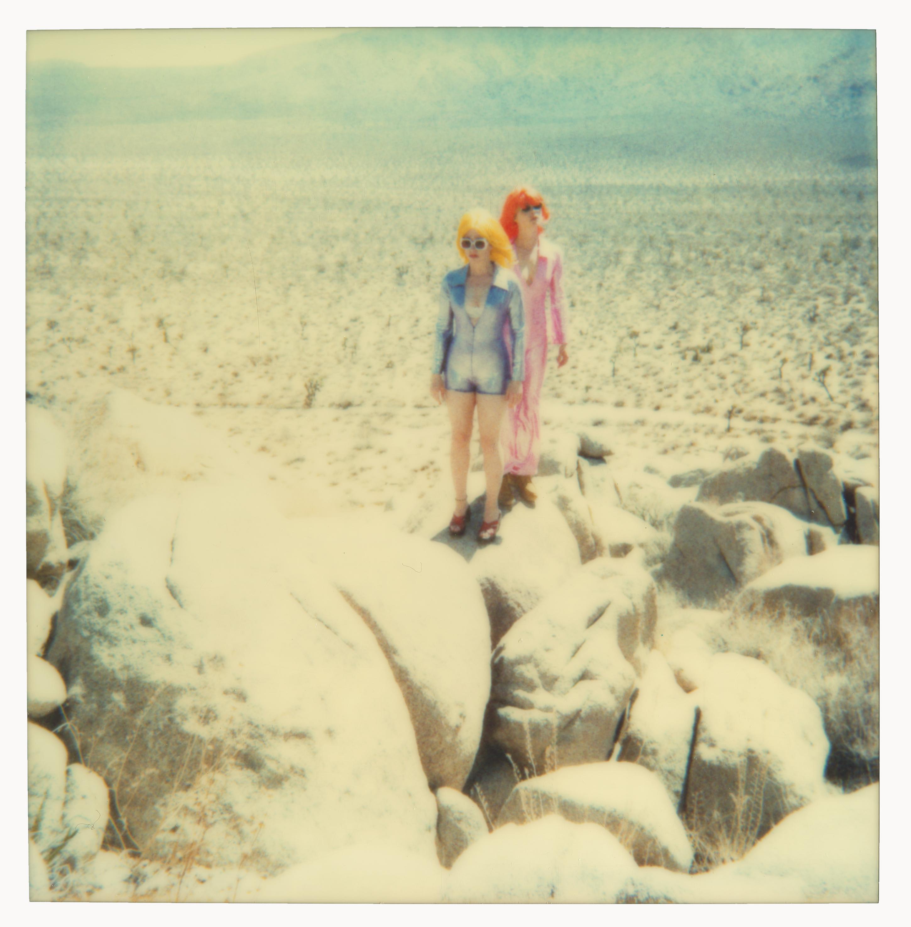 Stefanie Schneider Landscape Photograph - On the Rocks - Contemporary, Figurative, Woman, Polaroid, Photograph, Landscape